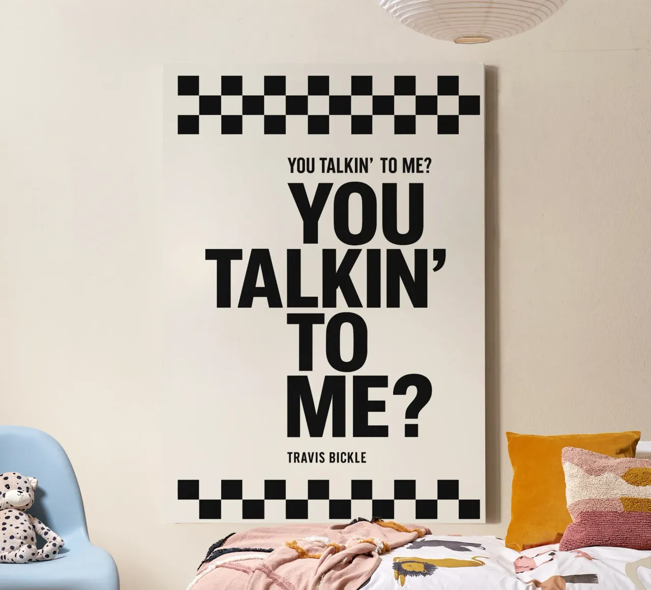 You Talkin' To Me Print tela con Cornice a cassetta da MoviesArt