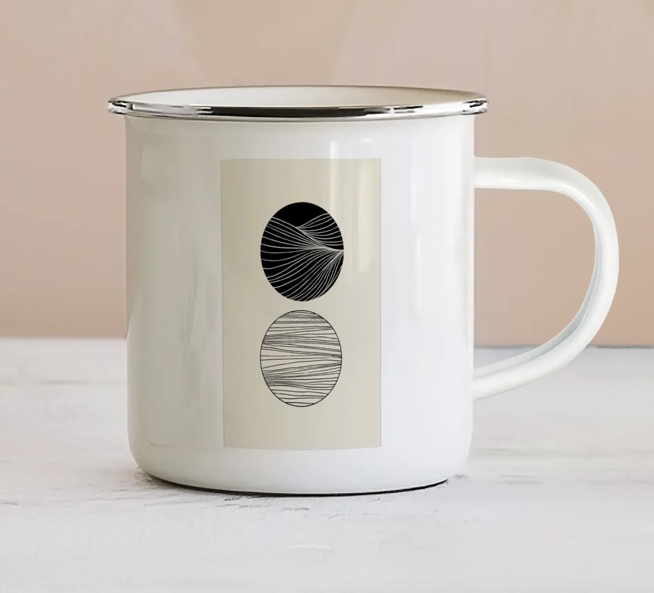 Two Spheres tazza in smalto da Graphite