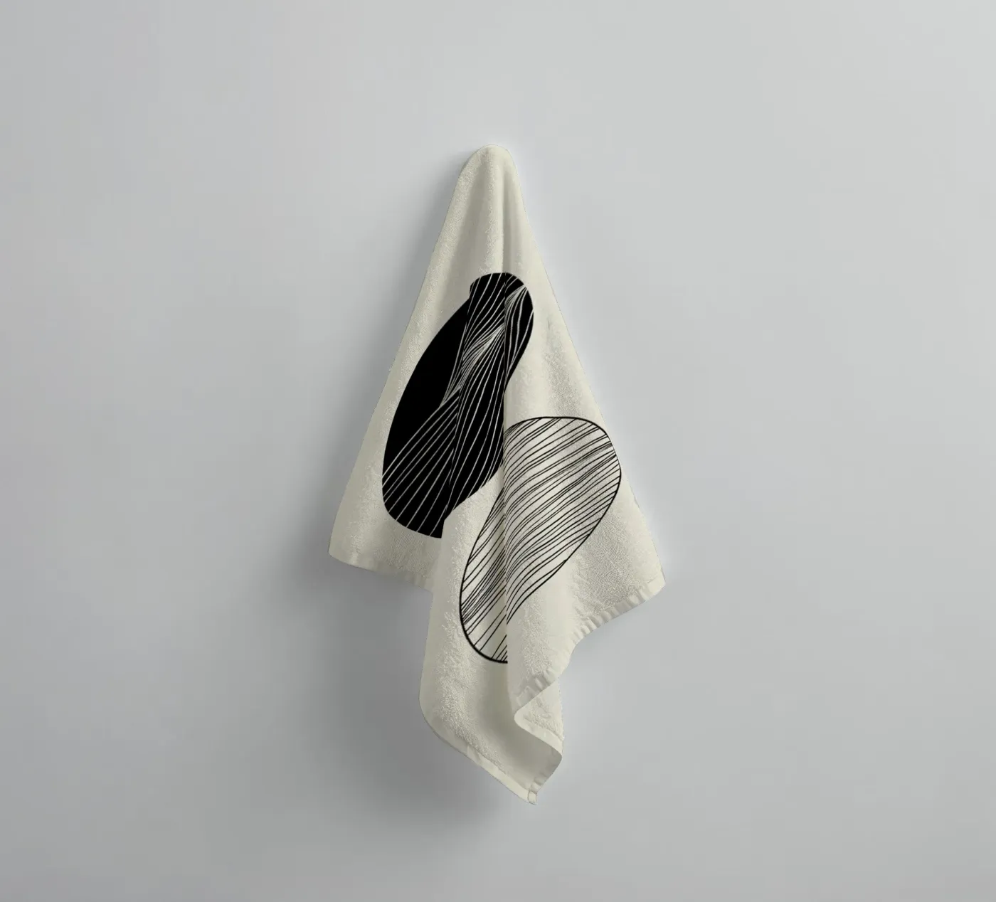 Two Spheres towel by Graphite