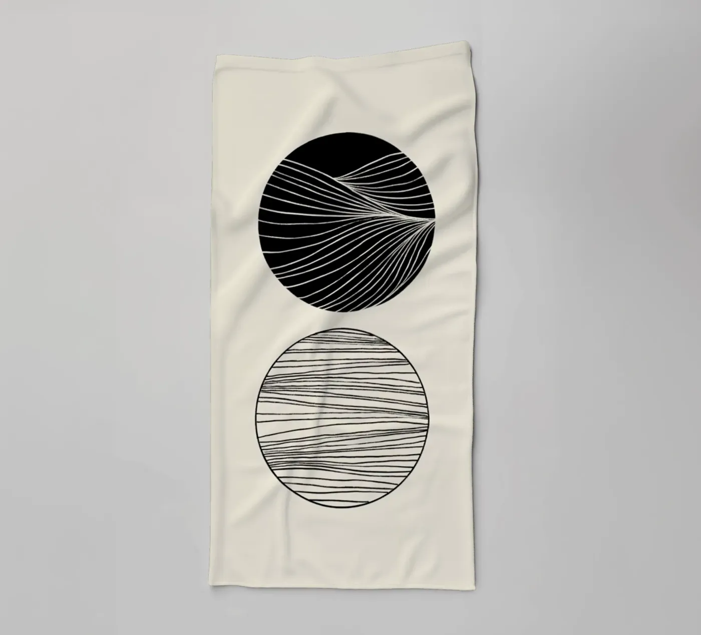 Two Spheres towel by Graphite