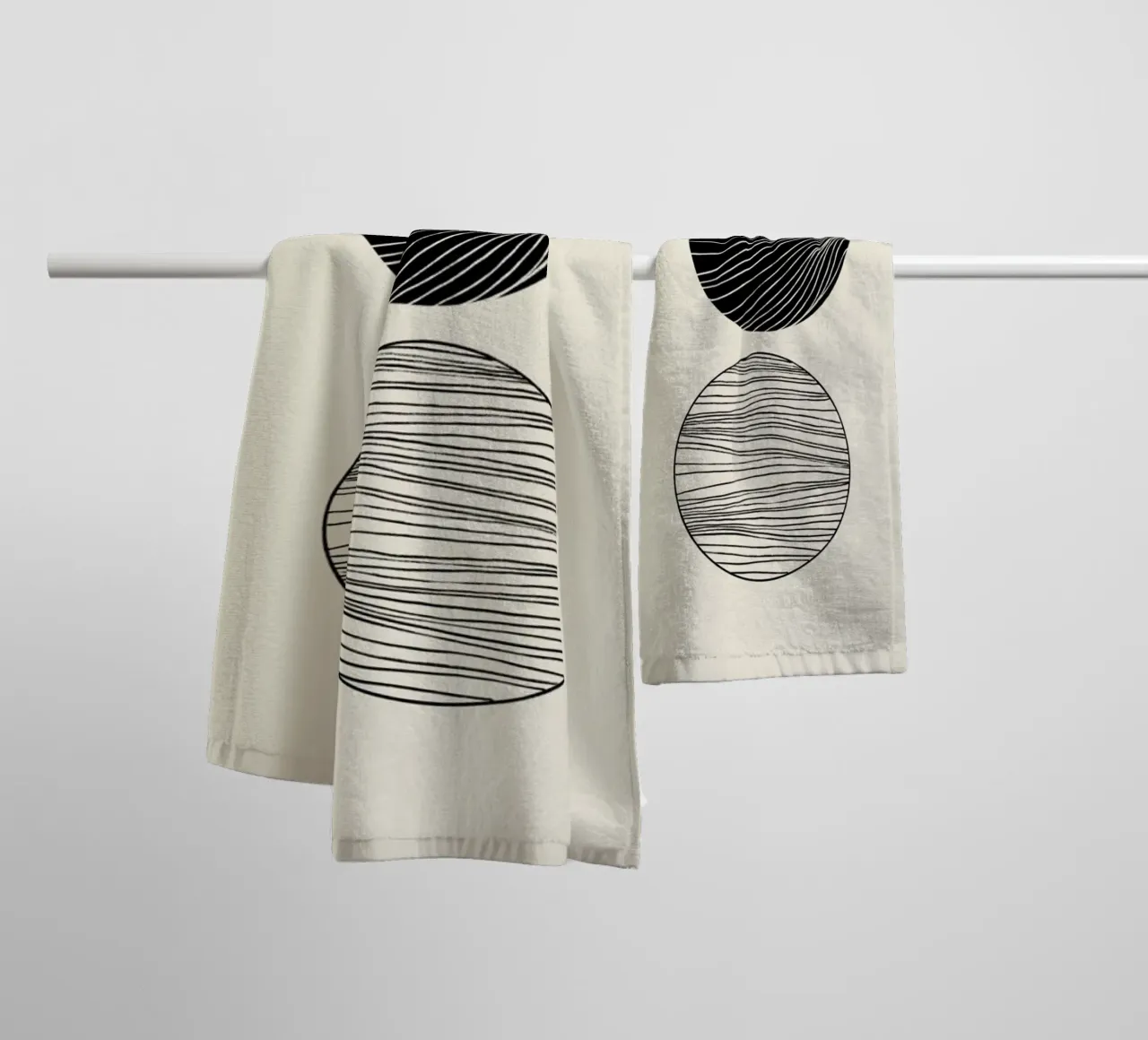 Two Spheres towel by Graphite