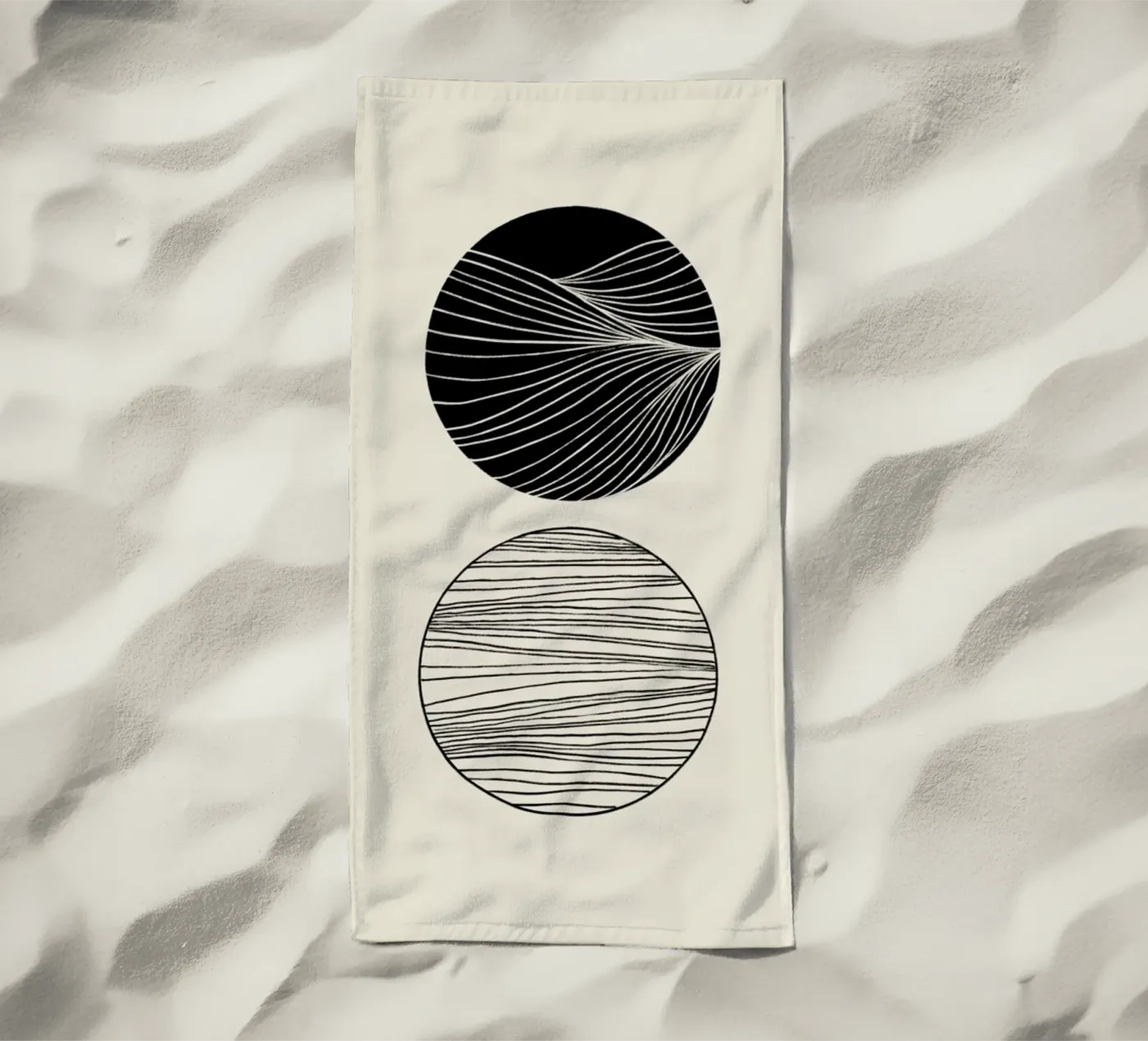 Two Spheres Strandtuch von Graphite