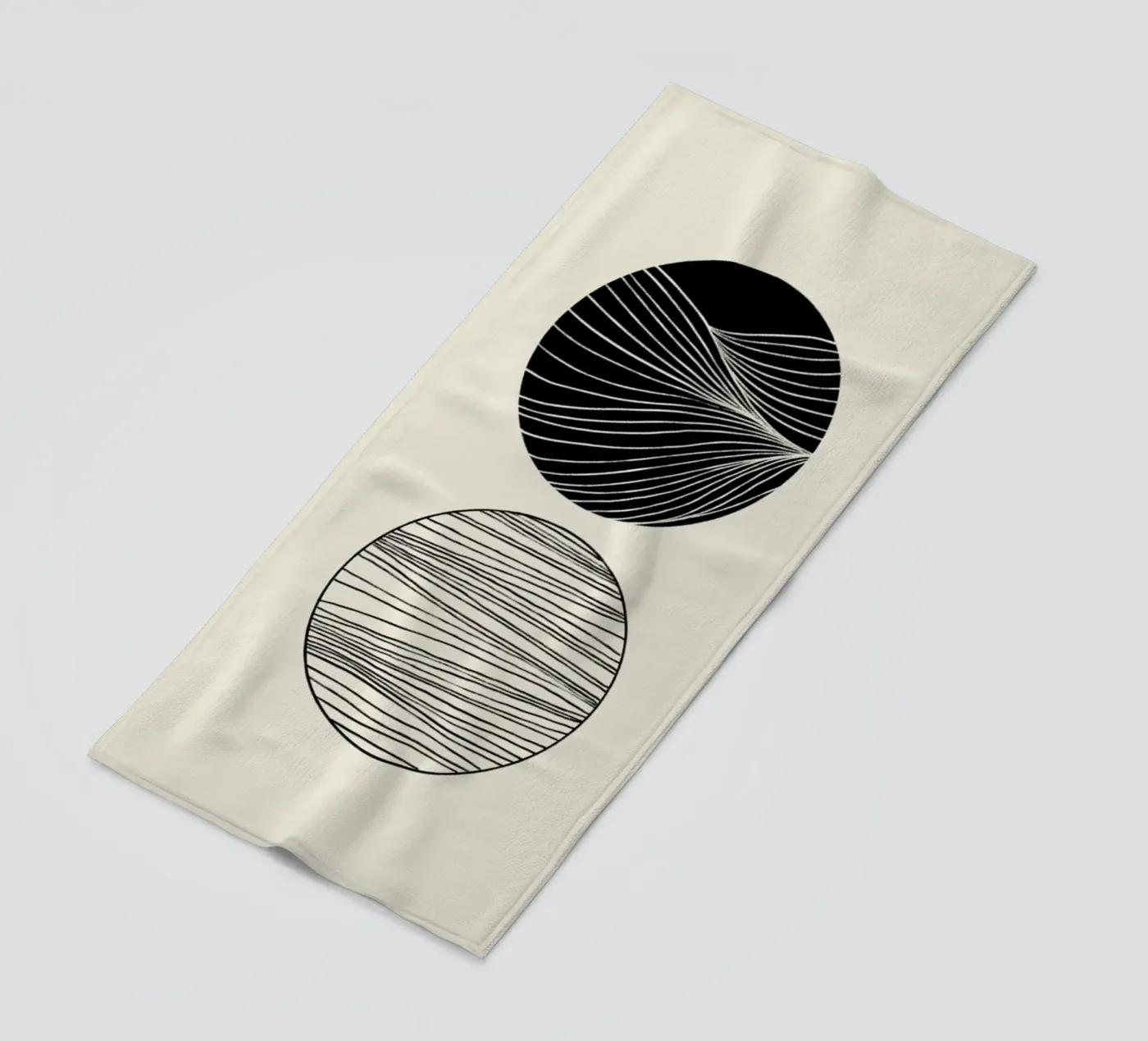 Two Spheres Strandtuch von Graphite