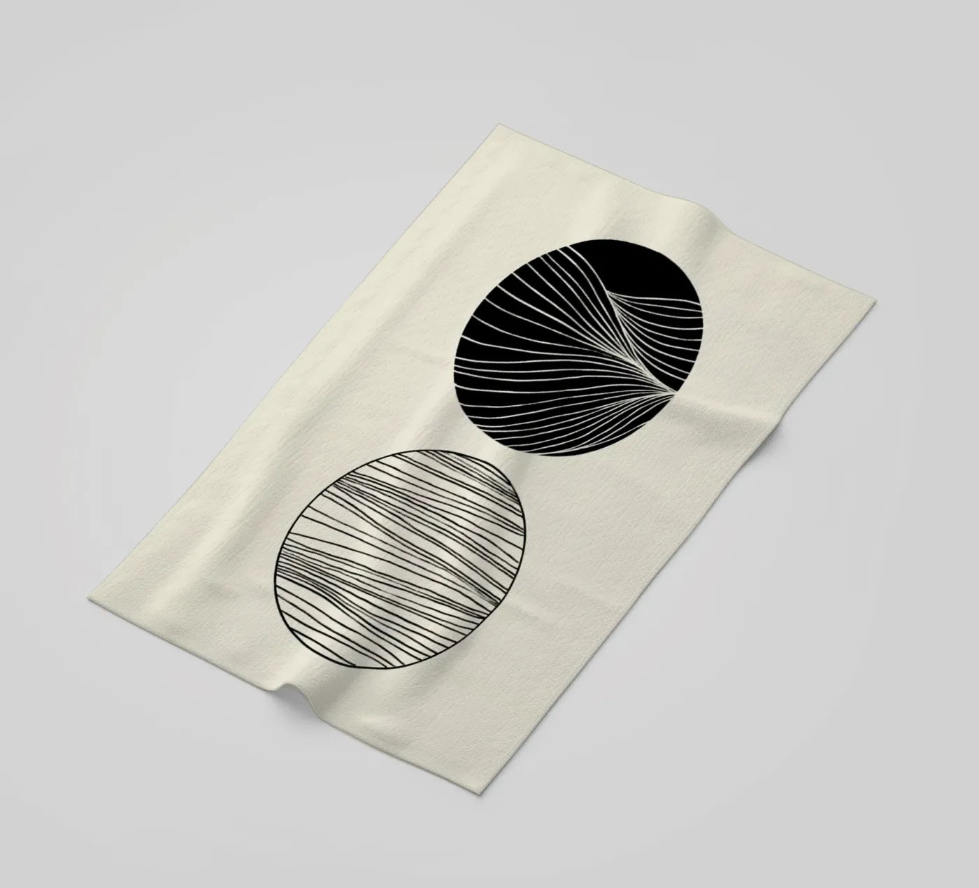 Two Spheres Strandtuch von Graphite