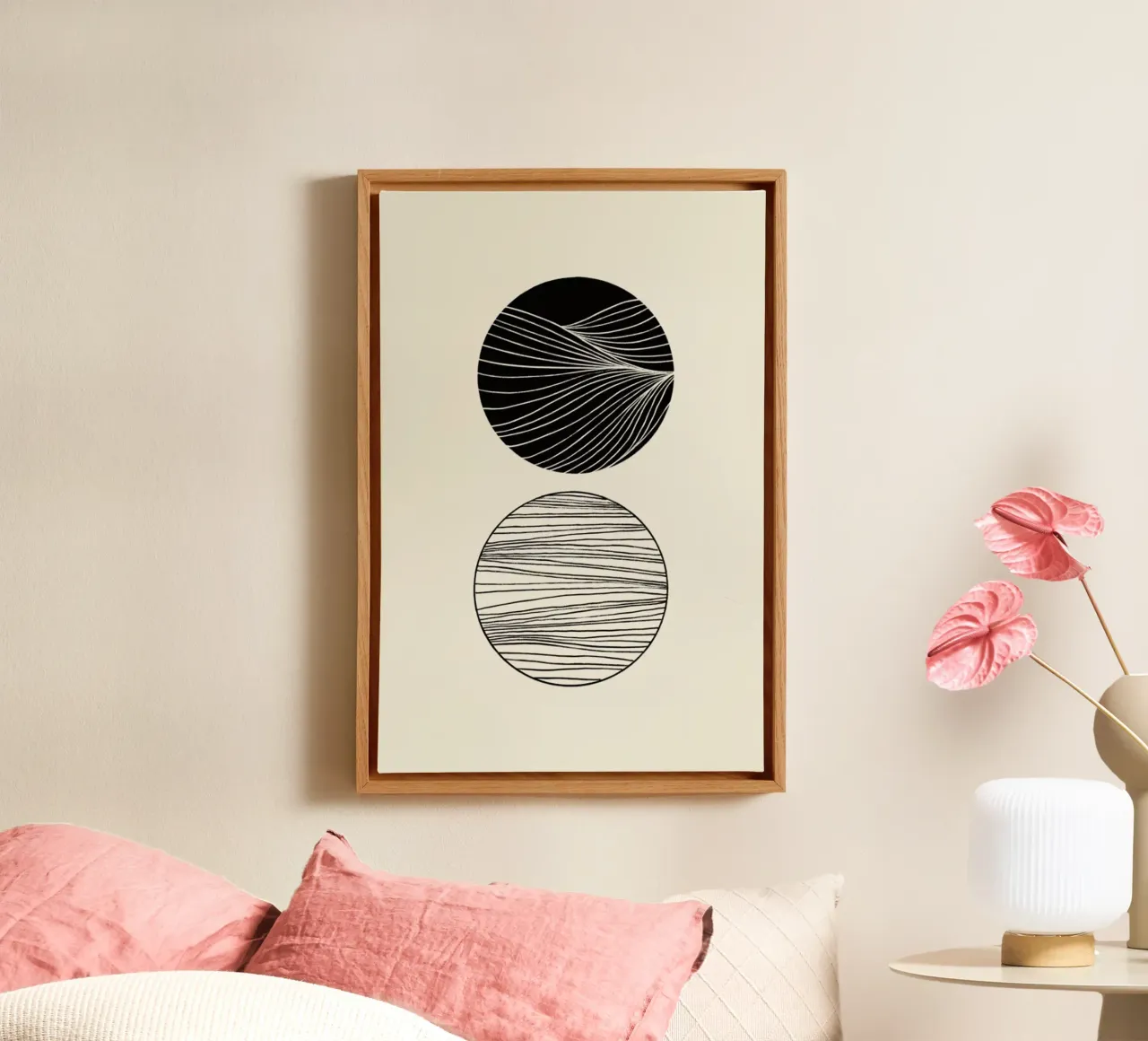 Two Spheres canvas by Graphite
