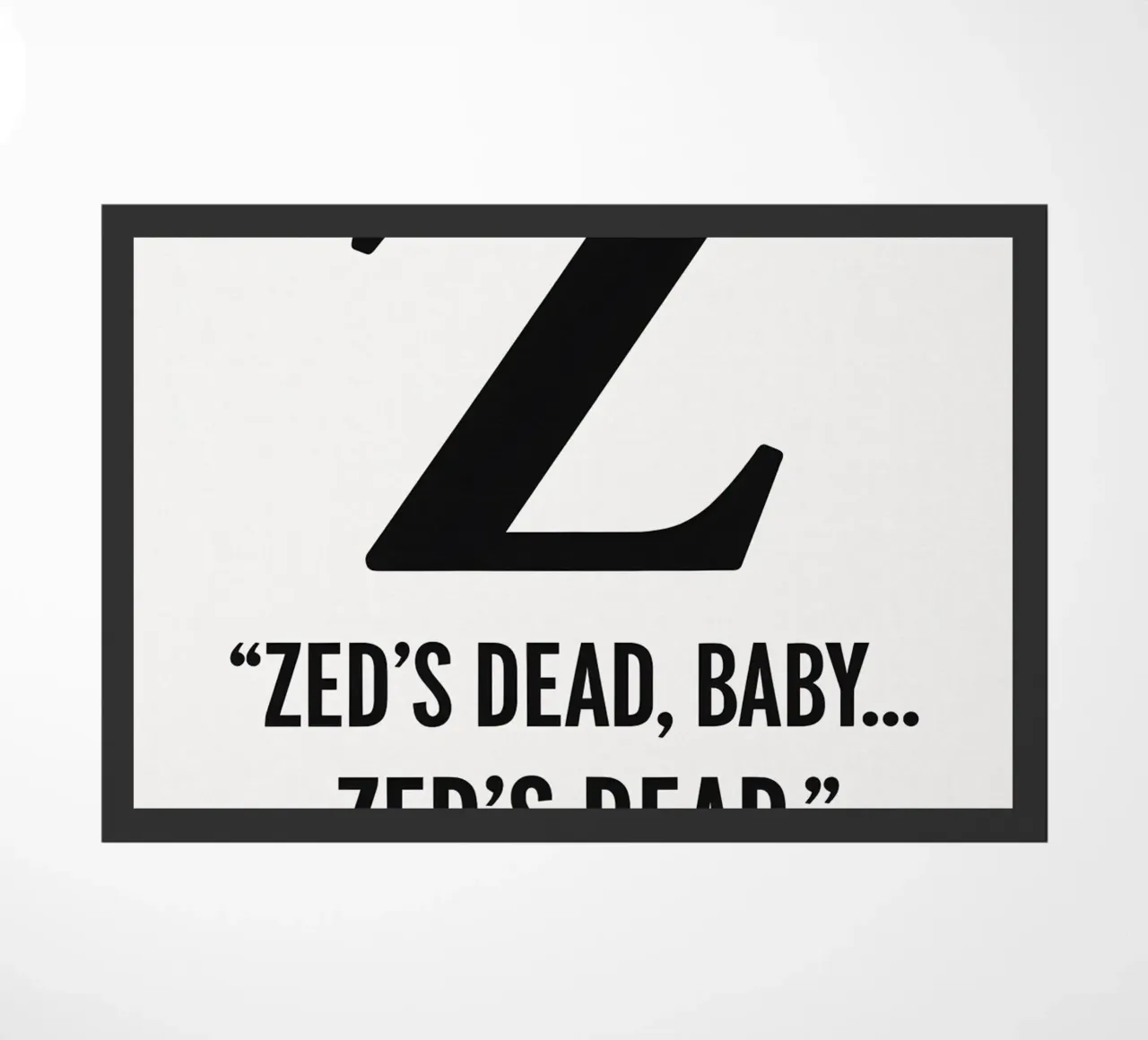 Zed Print deurmat van MoviesArt