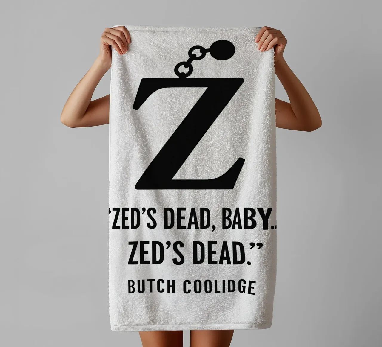 Zed Print towel by MoviesArt