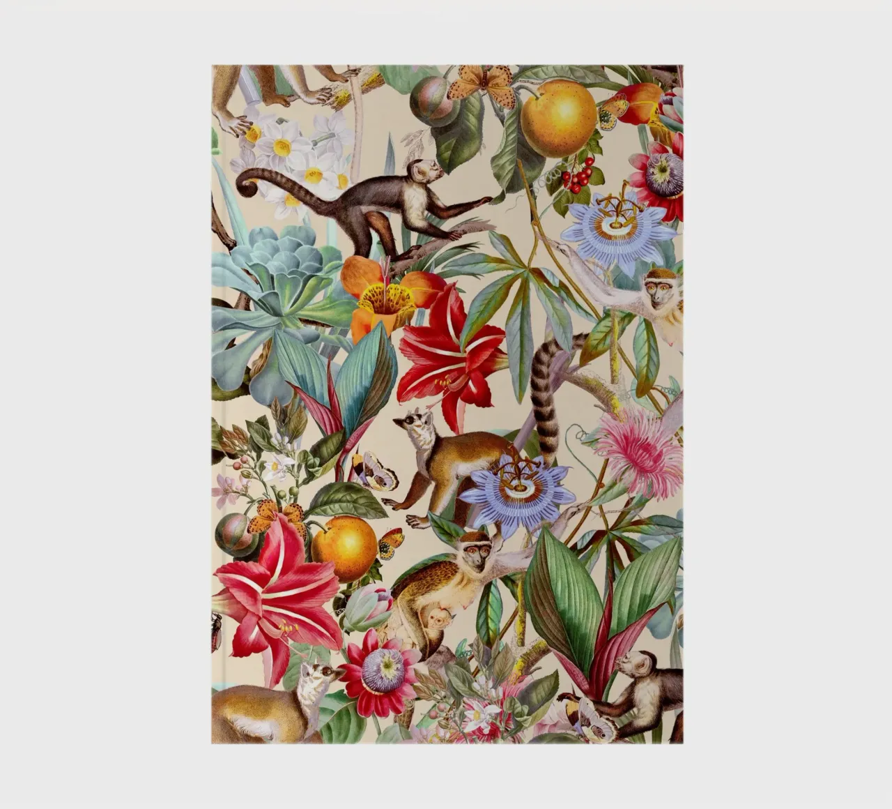 Animal and Floral Pattern notebook by burcukorkmazyurek