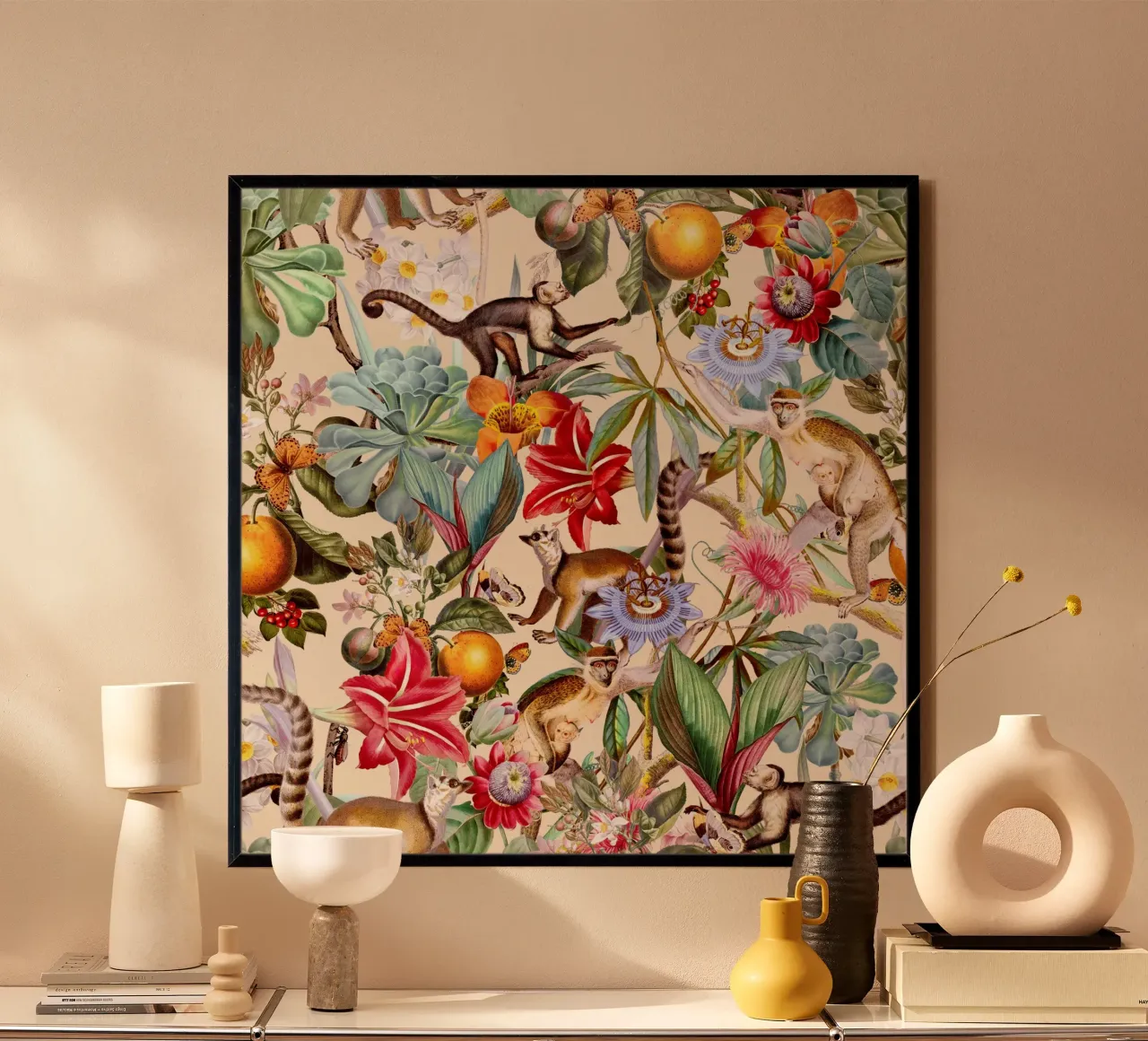 Animal and Floral Pattern hahnemühle by burcukorkmazyurek