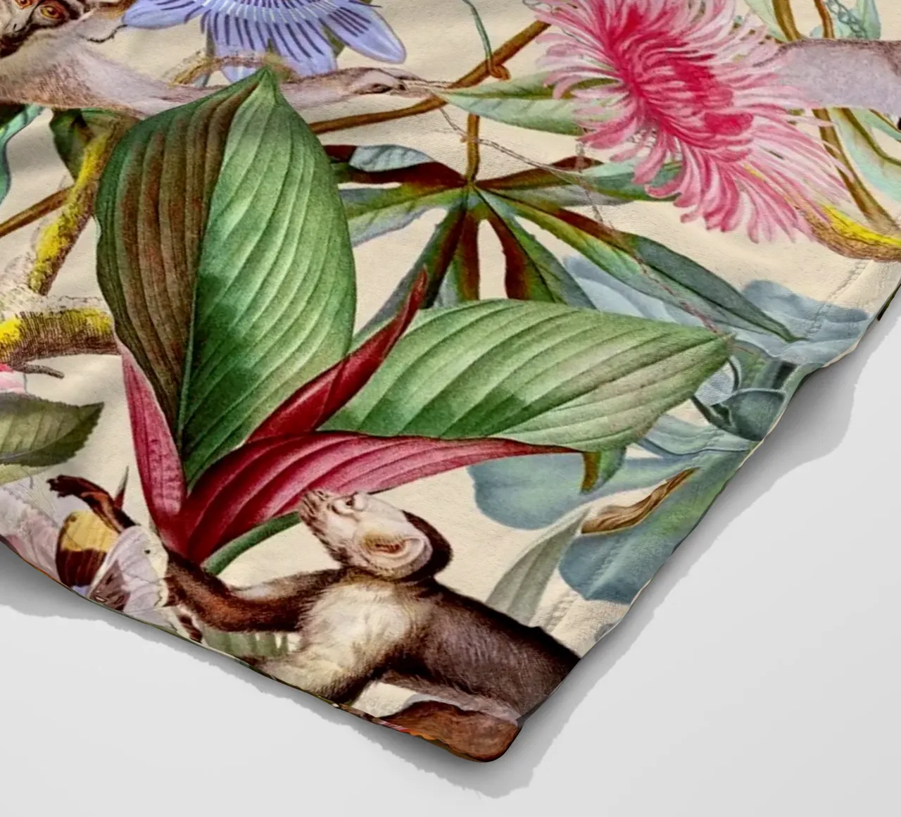 Animal and Floral Pattern coperta in pile da burcukorkmazyurek