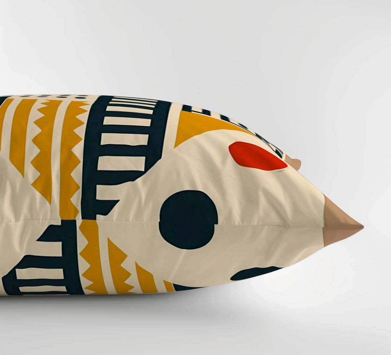 geometric shapes patterns triangles dots stripes rectangles decorative cushion by Ashish Kashyap