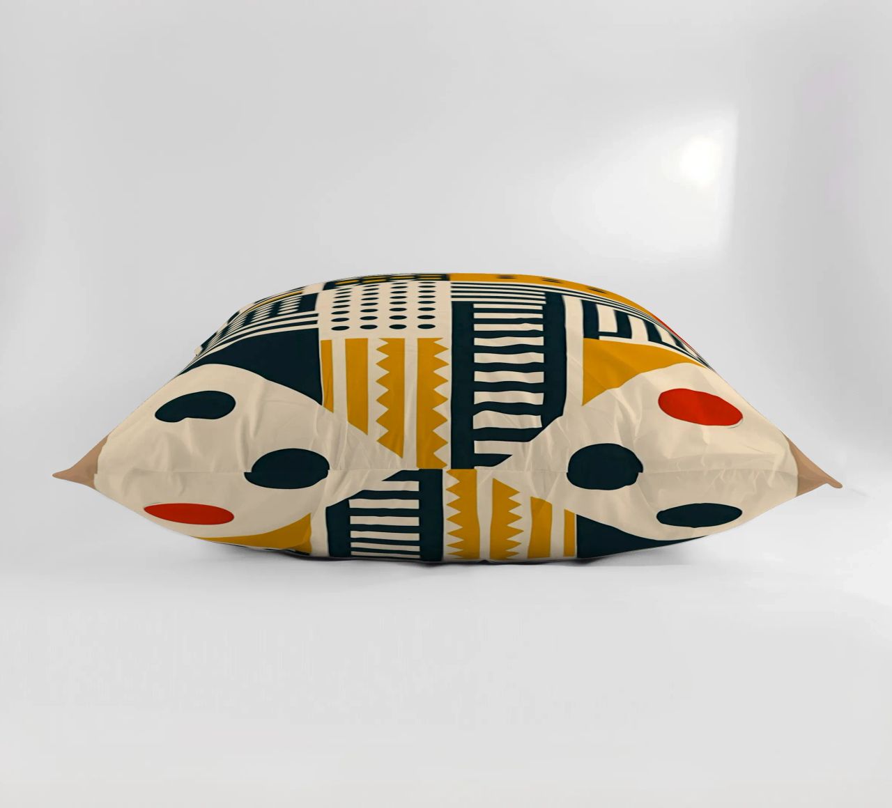 geometric shapes patterns triangles dots stripes rectangles decorative cushion by Ashish Kashyap