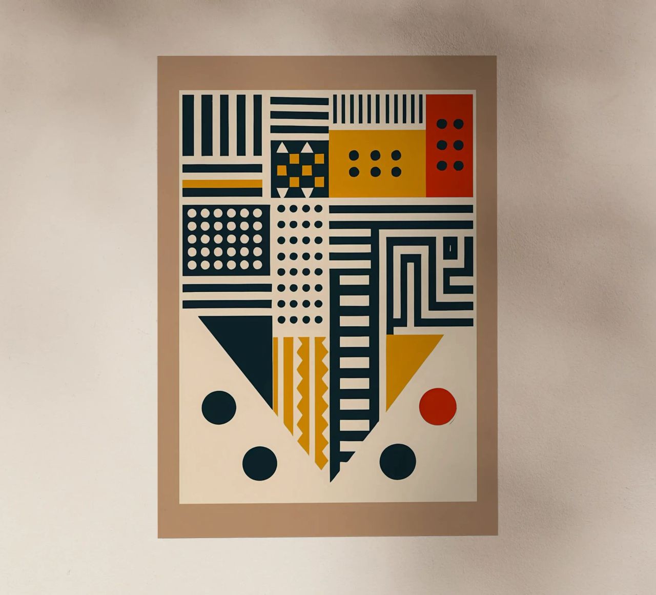 geometric shapes patterns triangles dots stripes rectangles backlit film by Ashish Kashyap