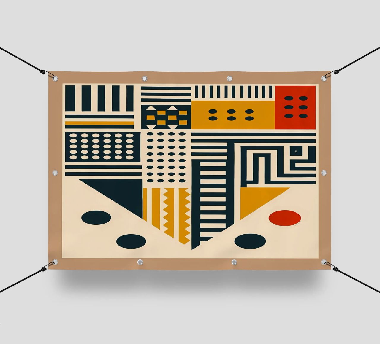 geometric shapes patterns triangles dots stripes rectangles pvc cover by Ashish Kashyap