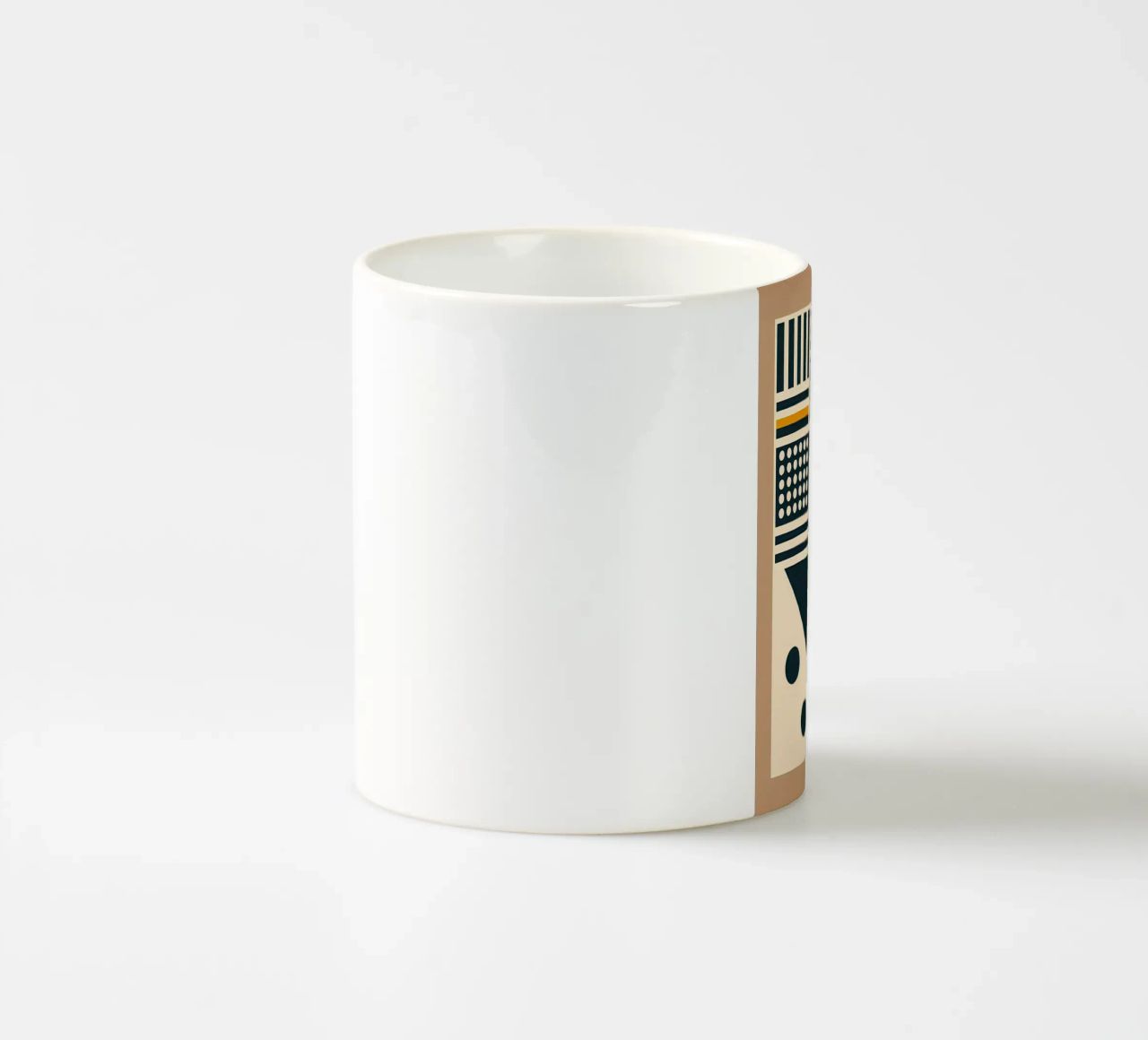 geometric shapes patterns triangles dots stripes rectangles ceramic mug by Ashish Kashyap