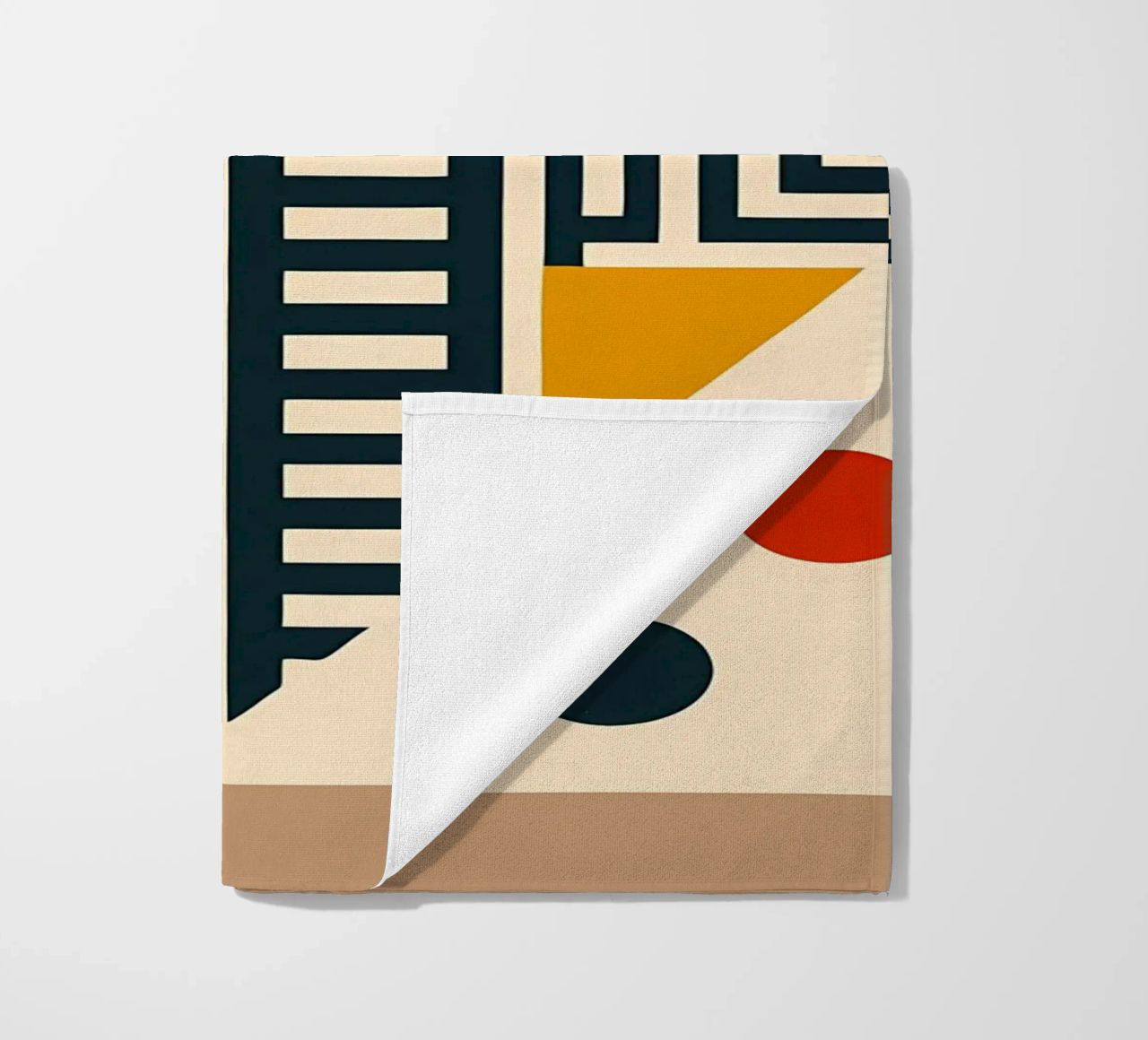 geometric shapes patterns triangles dots stripes rectangles beach towel by Ashish Kashyap