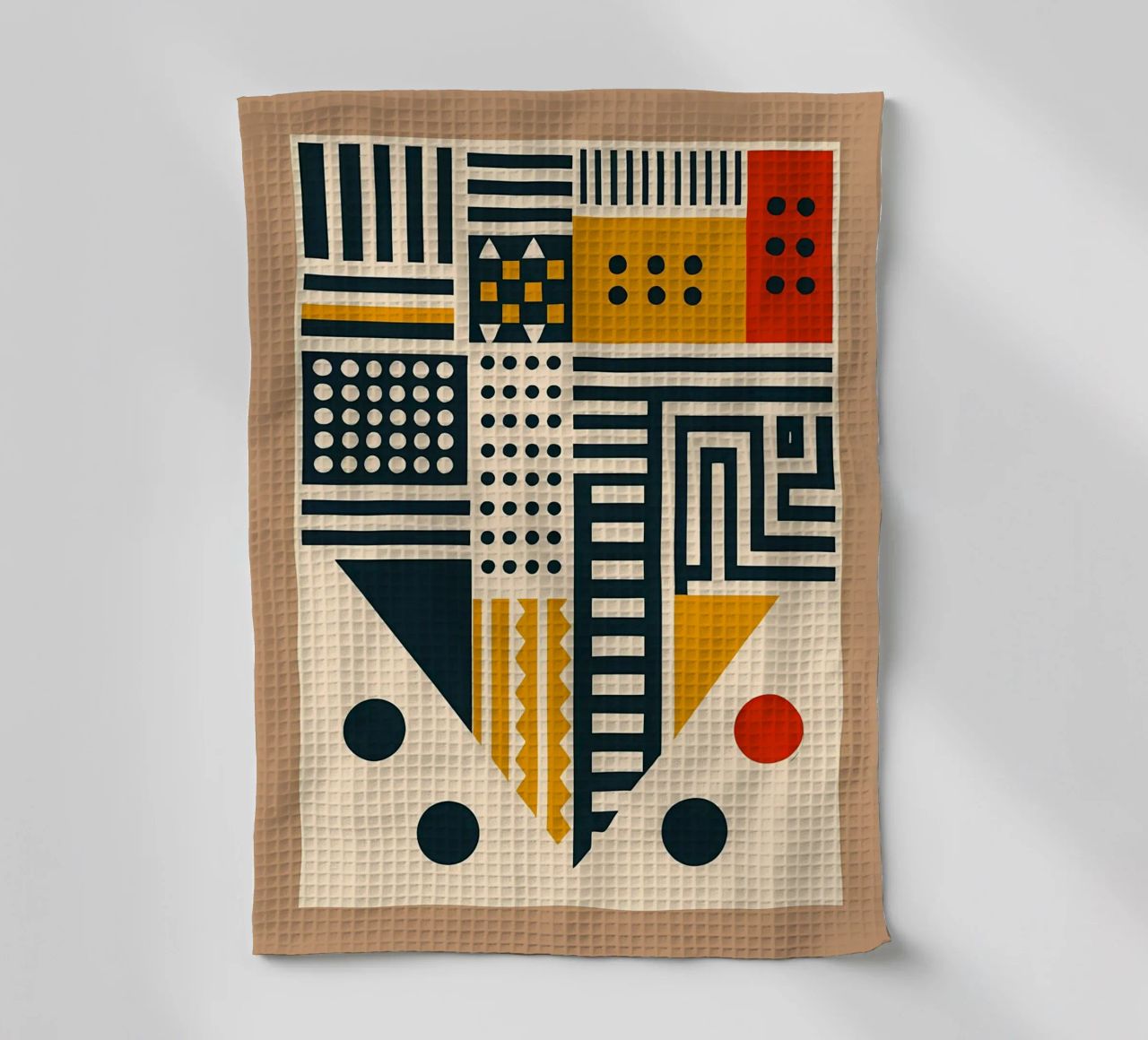 formes géométriques motifs triangles points rayures rectangles torchon de Ashish Kashyap