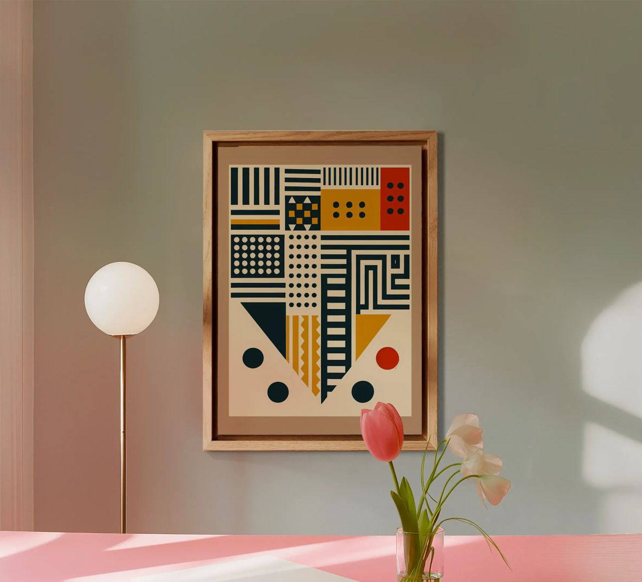 geometric shapes patterns triangles dots stripes rectangles alu-dibond by Ashish Kashyap