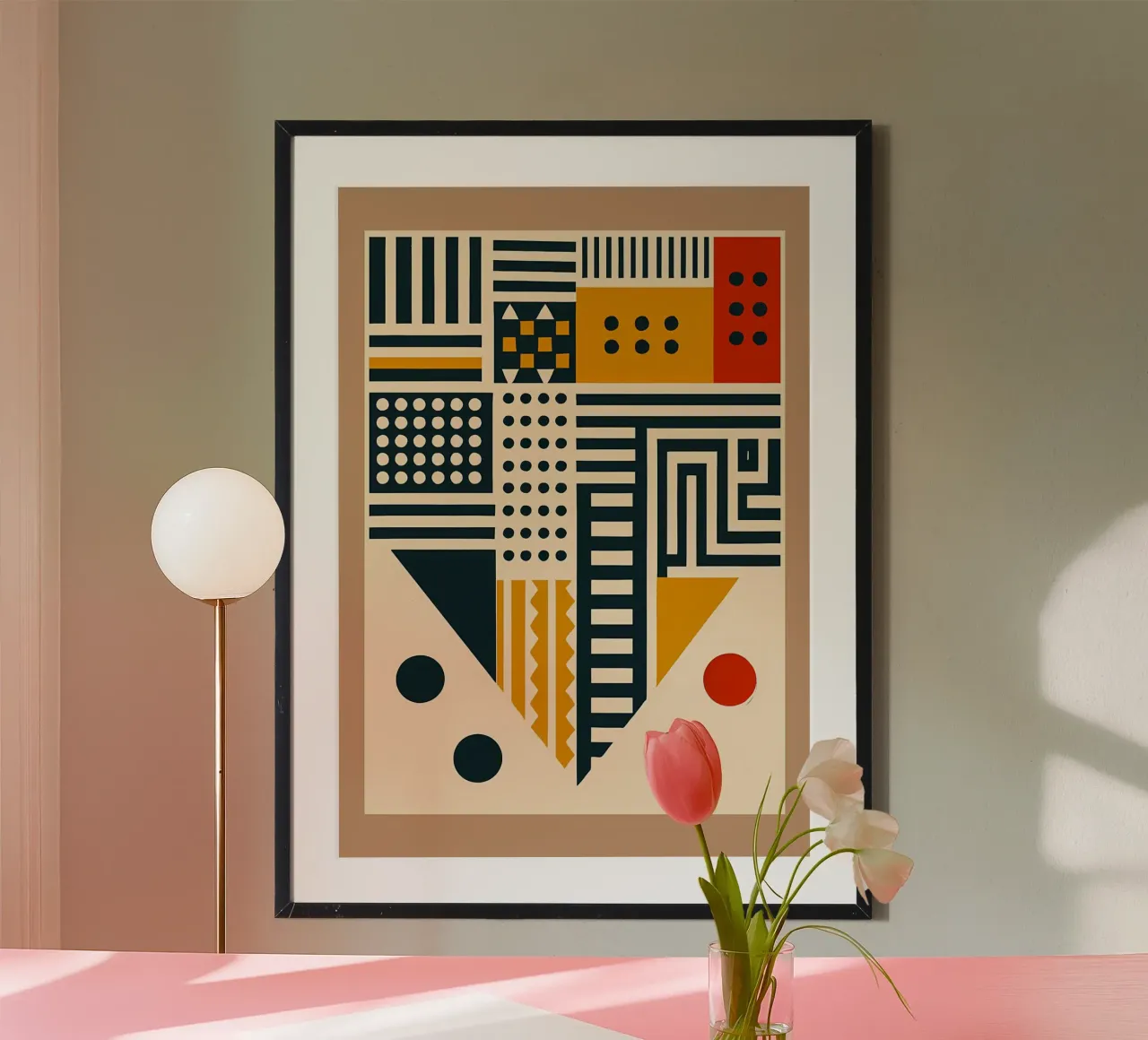 Geometrische Formen Muster Dreiecke Punkte Streifen Rechtecke Hahnemühle von Ashish Kashyap