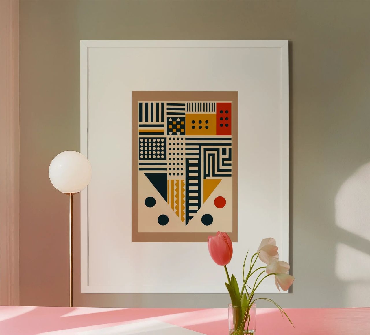 formes géométriques motifs triangles points rayures rectangles poster de Ashish Kashyap