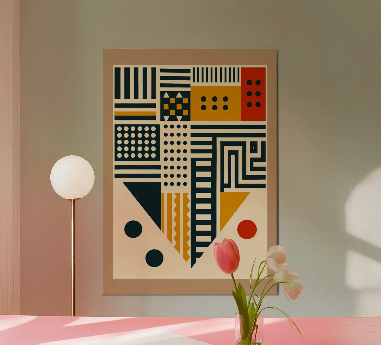 Geometrische Formen Muster Dreiecke Punkte Streifen Rechtecke Hahnemühle von Ashish Kashyap