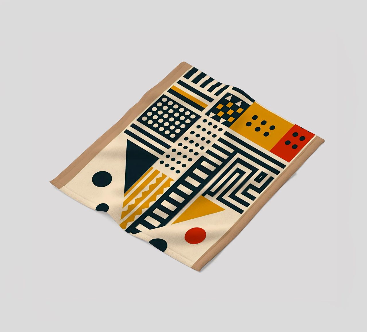 geometric shapes patterns triangles dots stripes rectangles fleece blanket by Ashish Kashyap