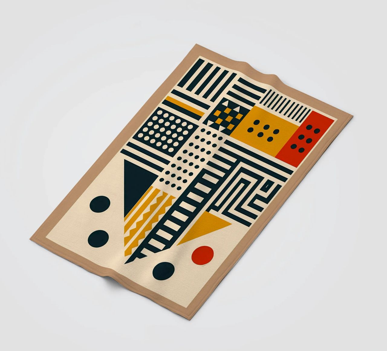 geometric shapes patterns triangles dots stripes rectangles fleece blanket by Ashish Kashyap