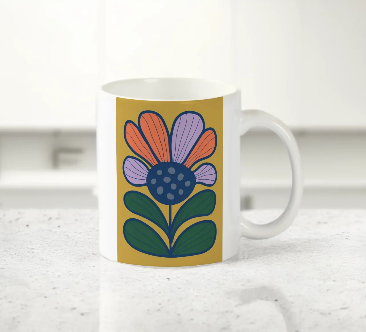 flower petals leaves stem nature botanical floral garden pla ceramic mug by Ashish Kashyap
