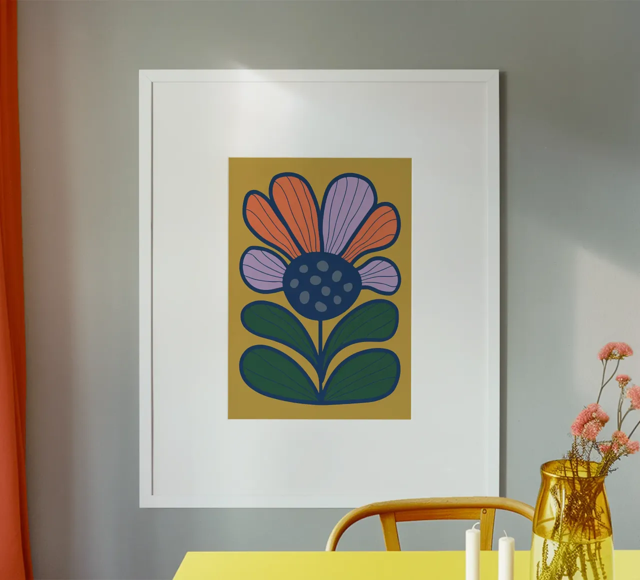 fiore petali foglie stelo natura botanica giardino floreale pla poster da Ashish Kashyap