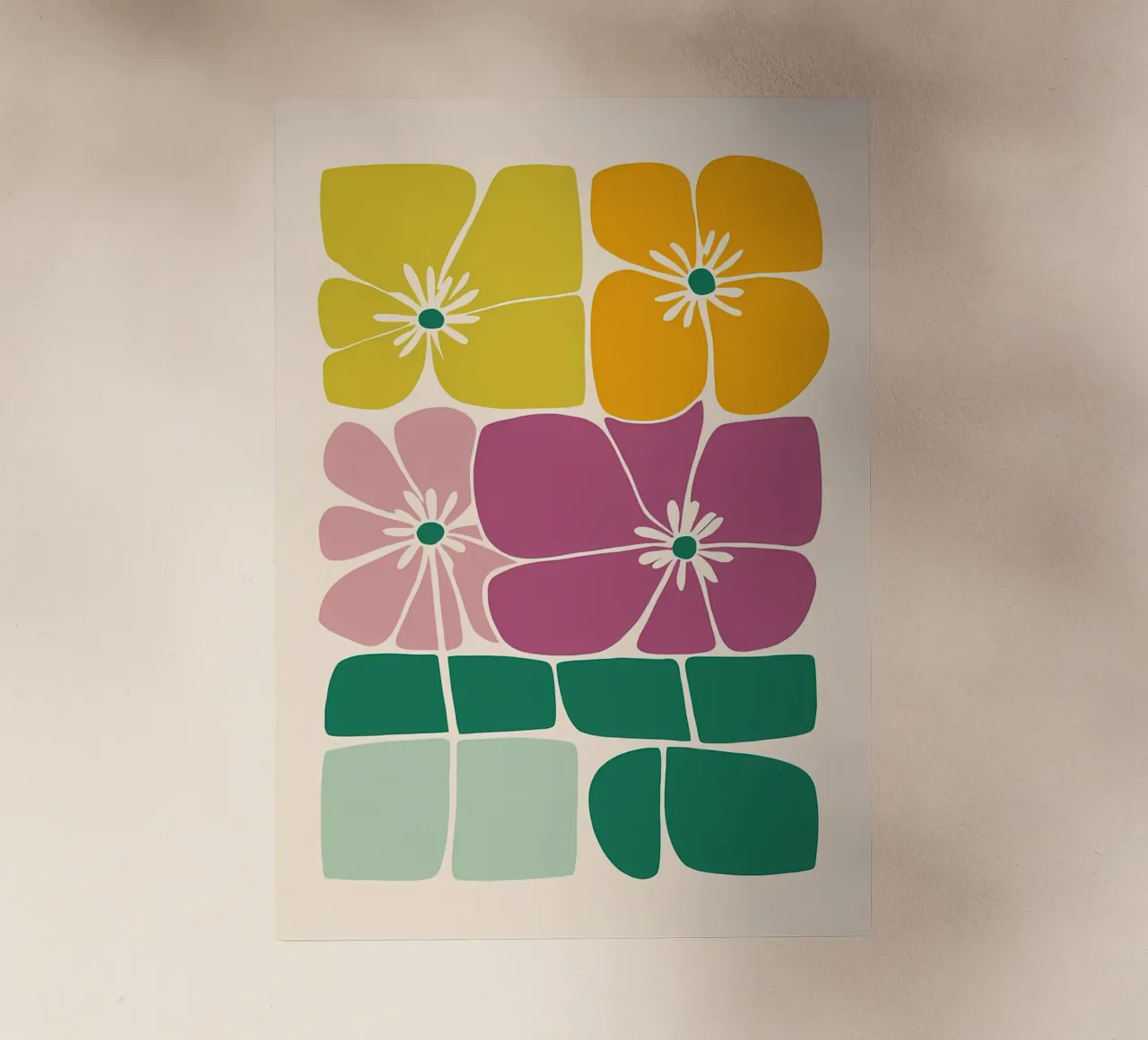 fiori petali steli forme astratte layout rettangolare geom pellicola backlit da Ashish Kashyap