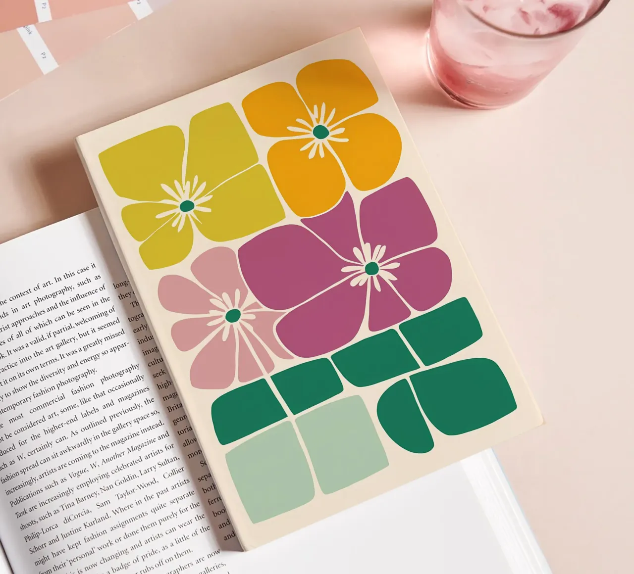 flowers petals stems abstract shapes rectangular layout geom notebook by Ashish Kashyap