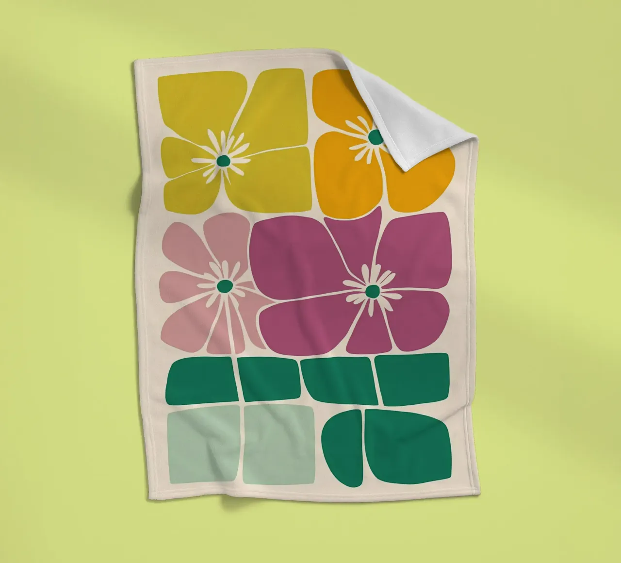 fiori petali steli forme astratte layout rettangolare geom coperta in pile da Ashish Kashyap