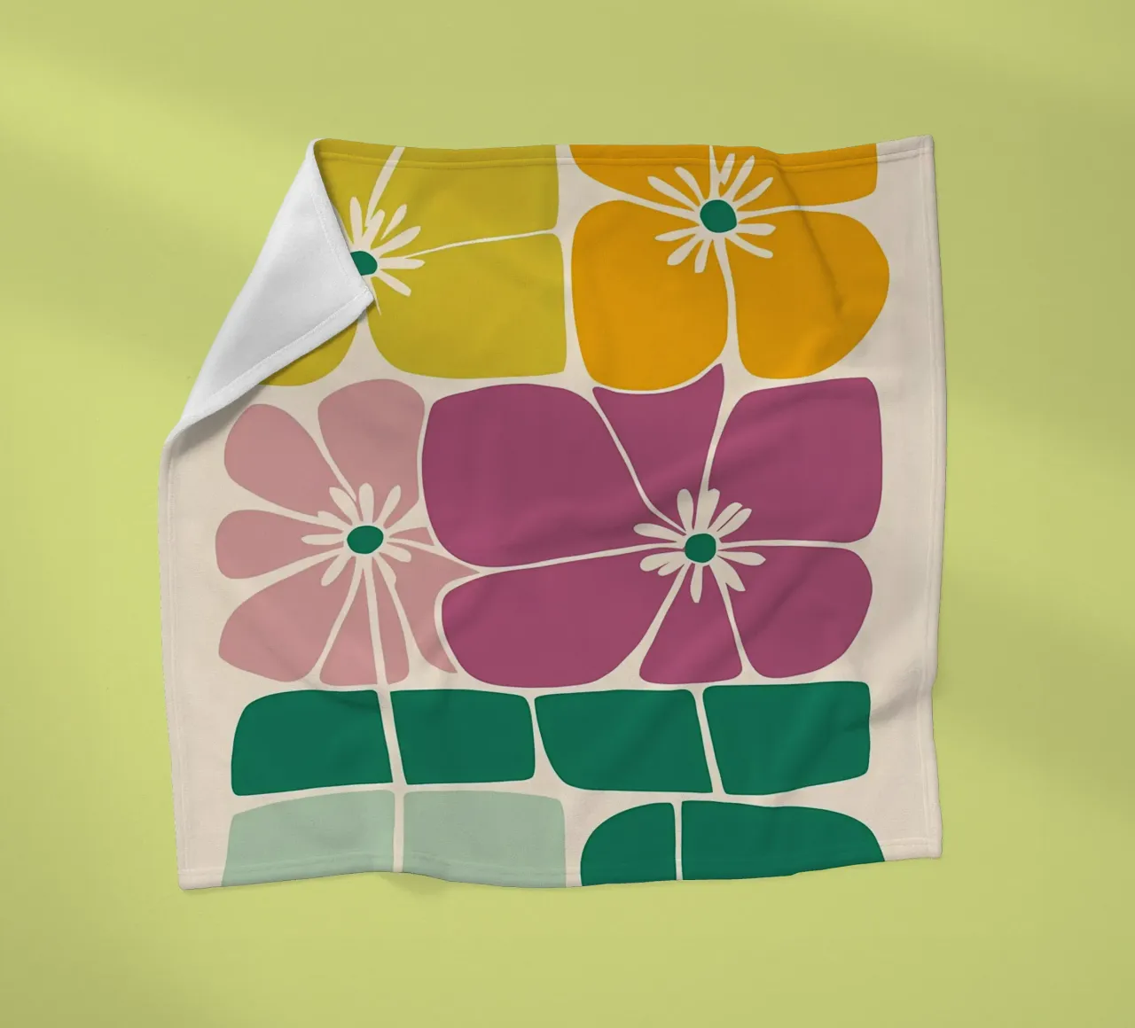 fiori petali steli forme astratte layout rettangolare geom coperta in pile da Ashish Kashyap