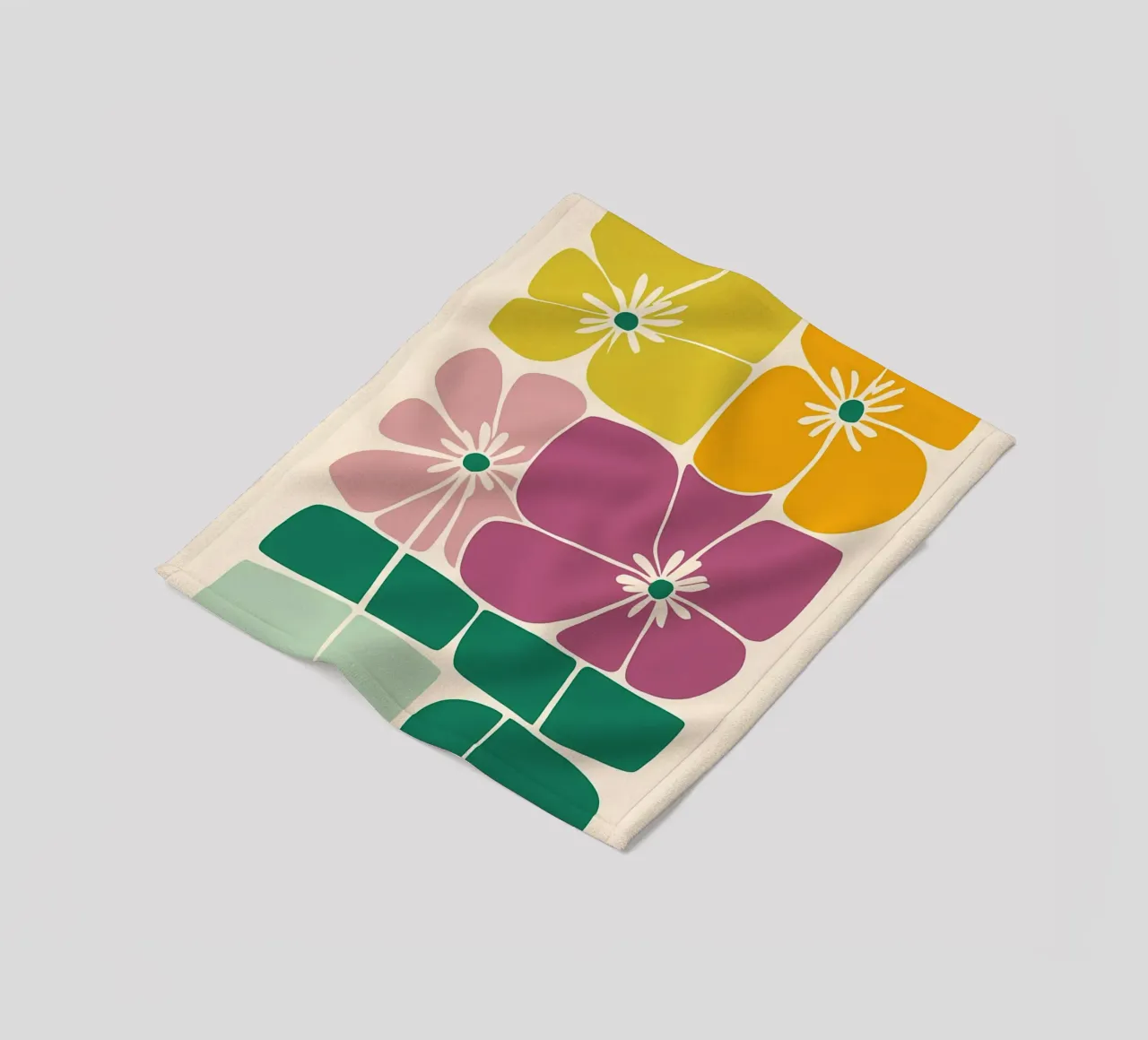 fiori petali steli forme astratte layout rettangolare geom coperta in pile da Ashish Kashyap