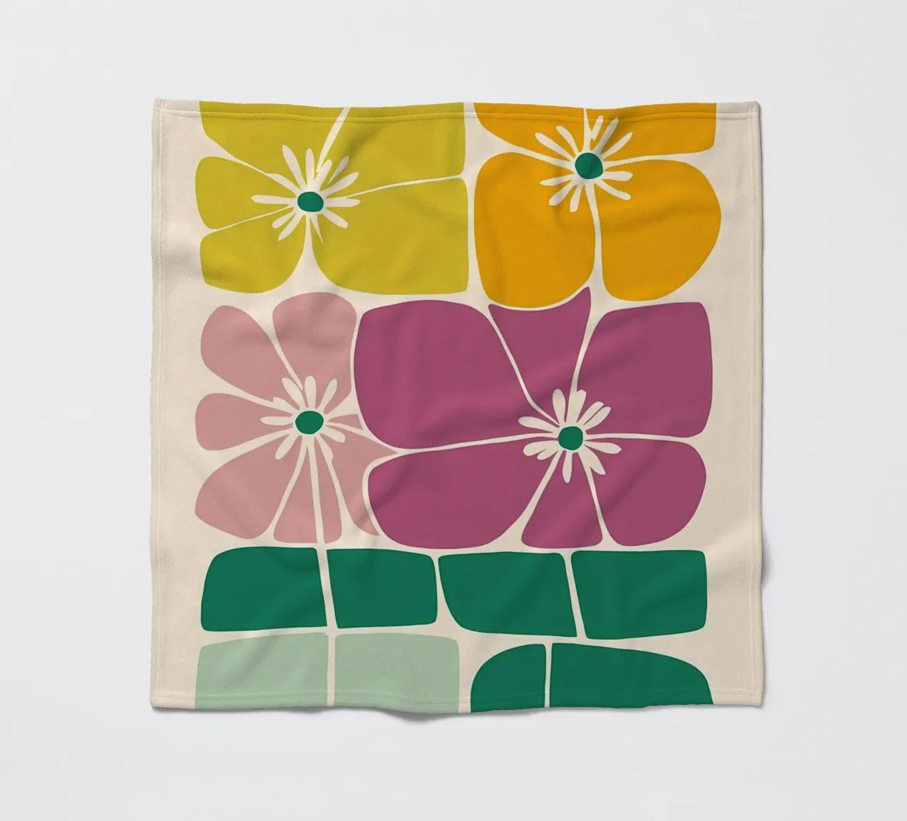 fiori petali steli forme astratte layout rettangolare geom coperta in pile da Ashish Kashyap