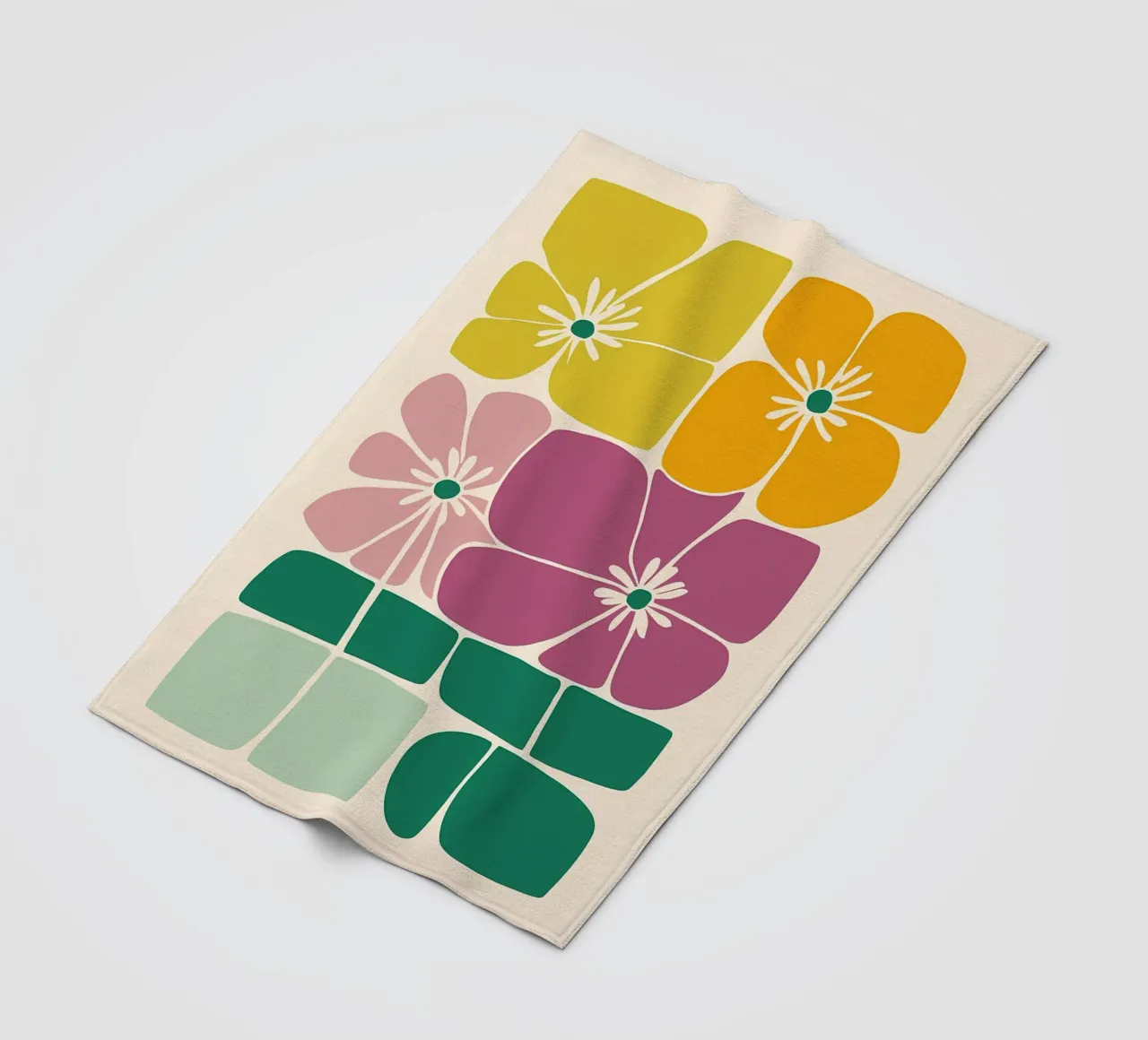 fiori petali steli forme astratte layout rettangolare geom coperta in pile da Ashish Kashyap