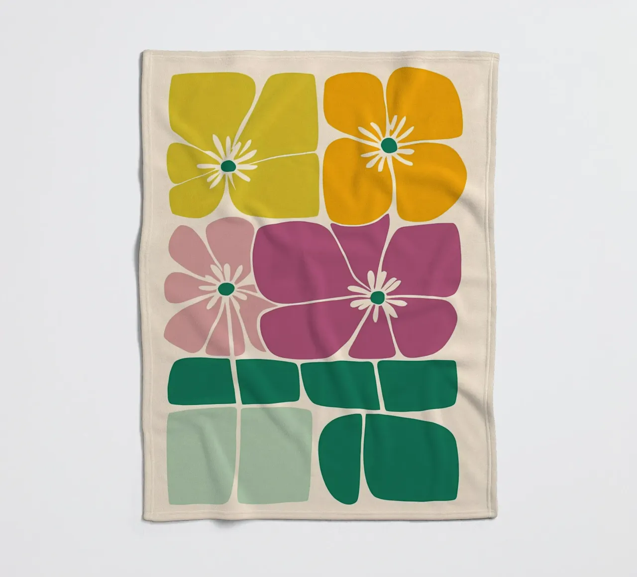 fiori petali steli forme astratte layout rettangolare geom coperta in pile da Ashish Kashyap
