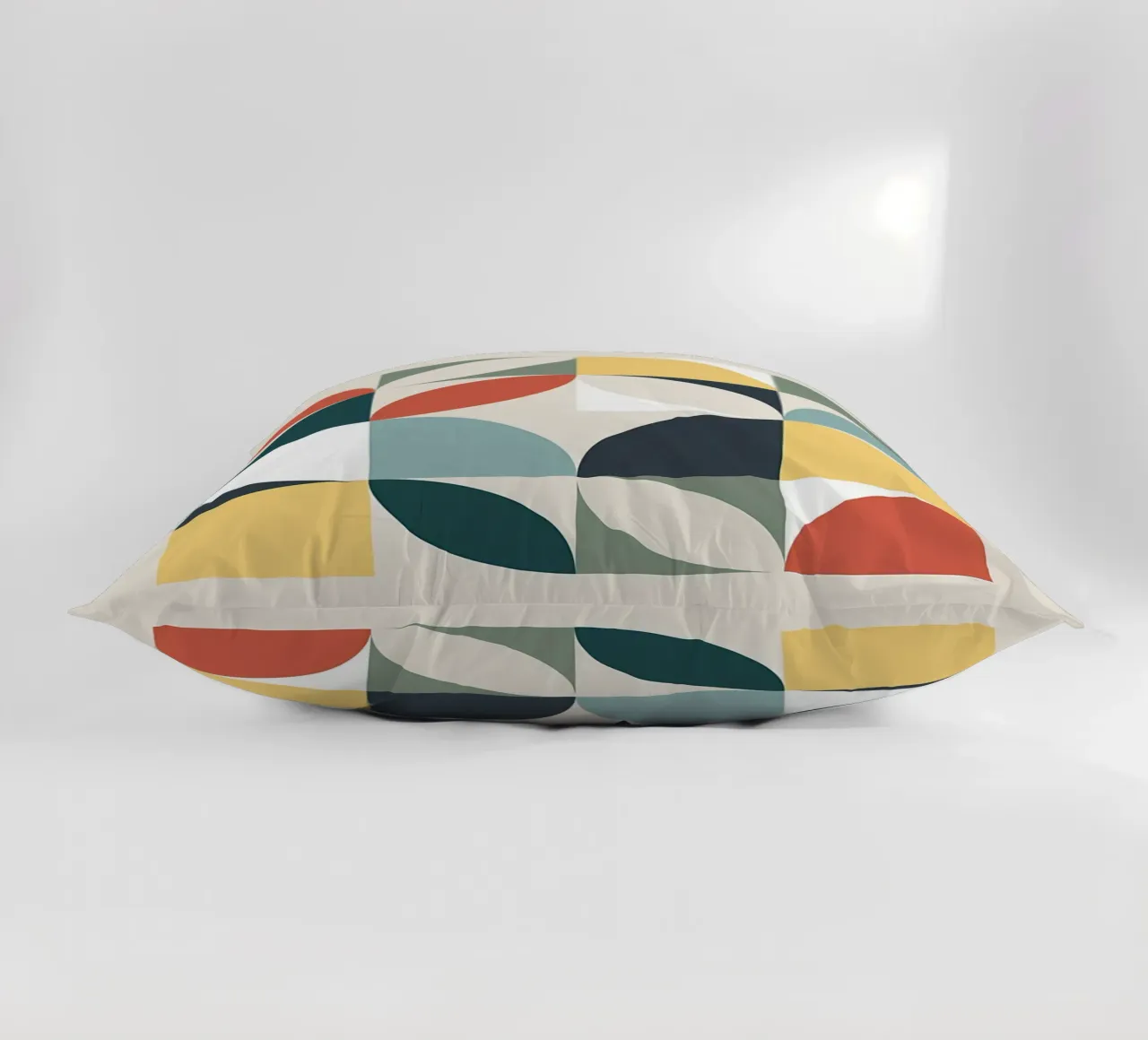 geometric shapes abstract patterns letters typography blocks decorative cushion by Ashish Kashyap