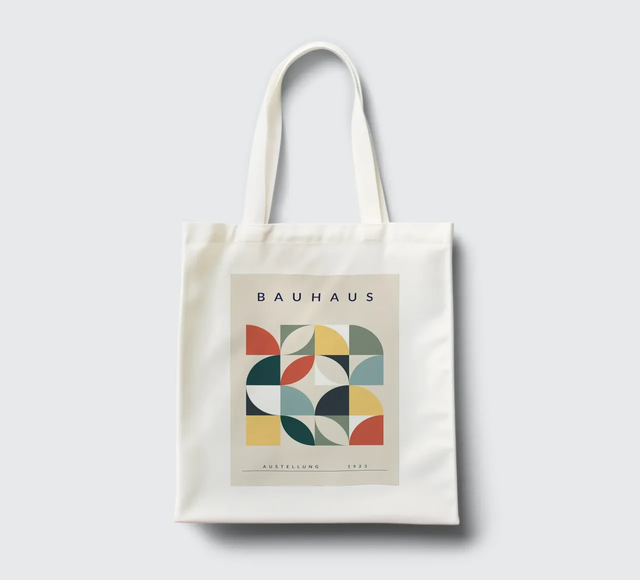 geometric shapes abstract patterns letters typography blocks tote bag by Ashish Kashyap