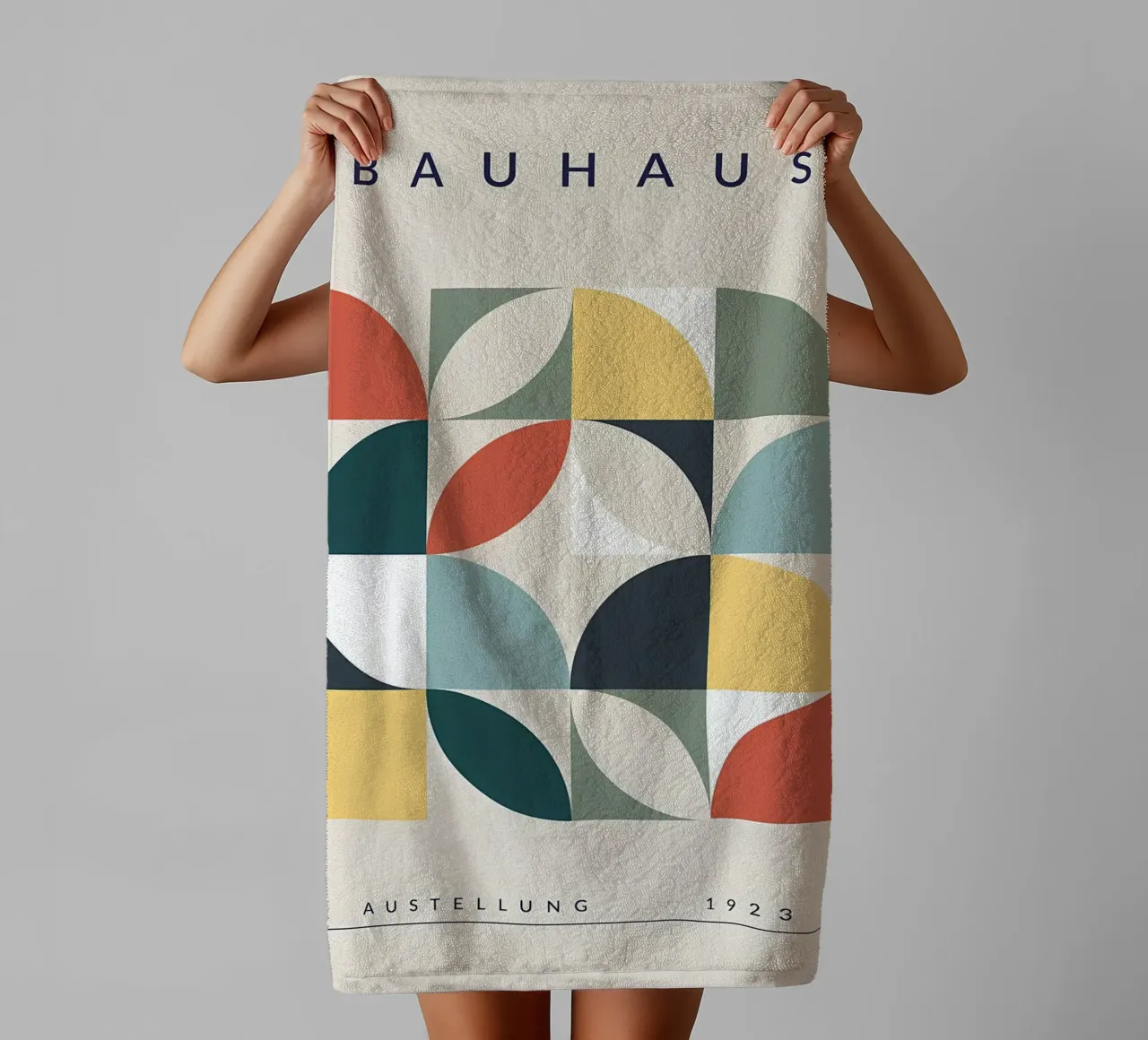 geometric shapes abstract patterns letters typography blocks towel by Ashish Kashyap