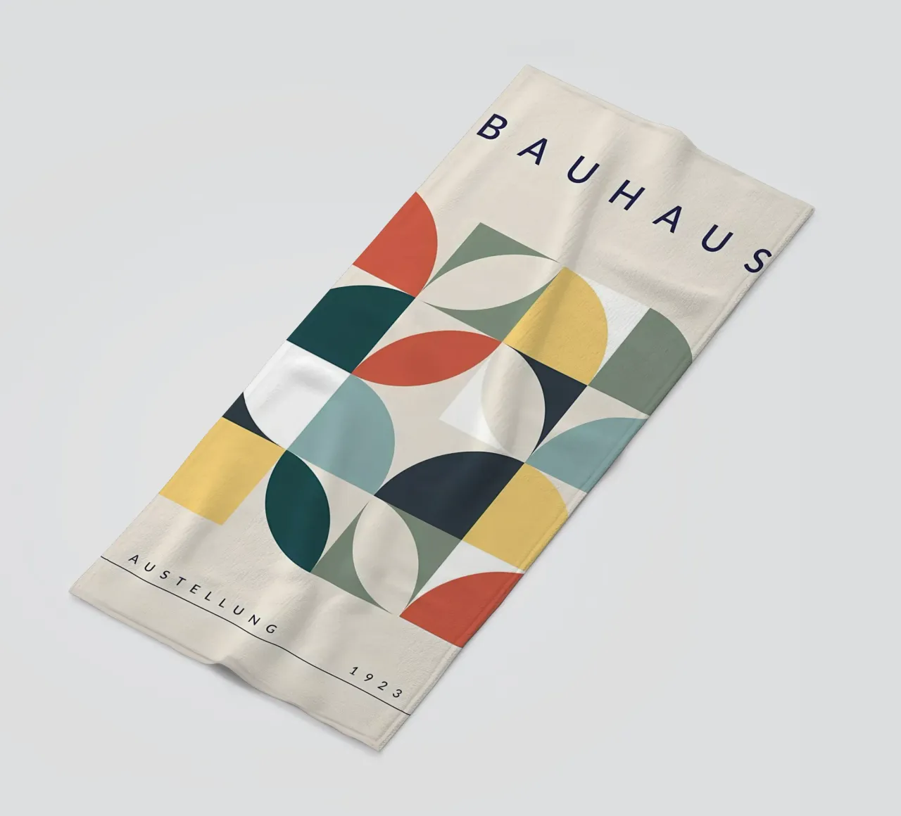 geometric shapes abstract patterns letters typography blocks beach towel by Ashish Kashyap