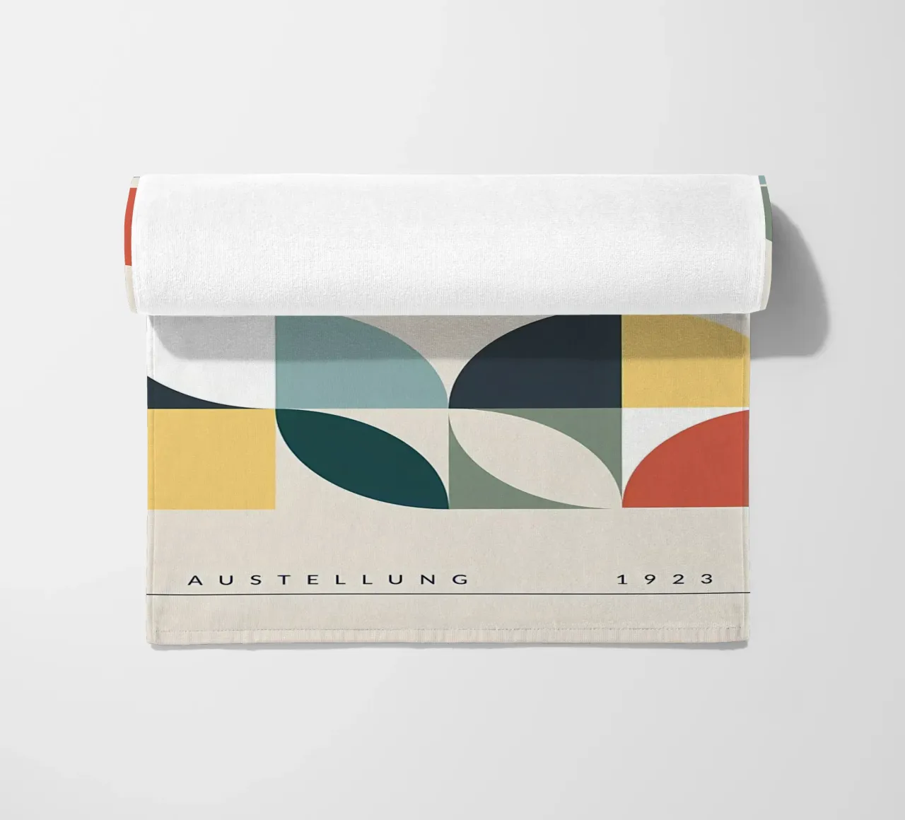 geometric shapes abstract patterns letters typography blocks beach towel by Ashish Kashyap