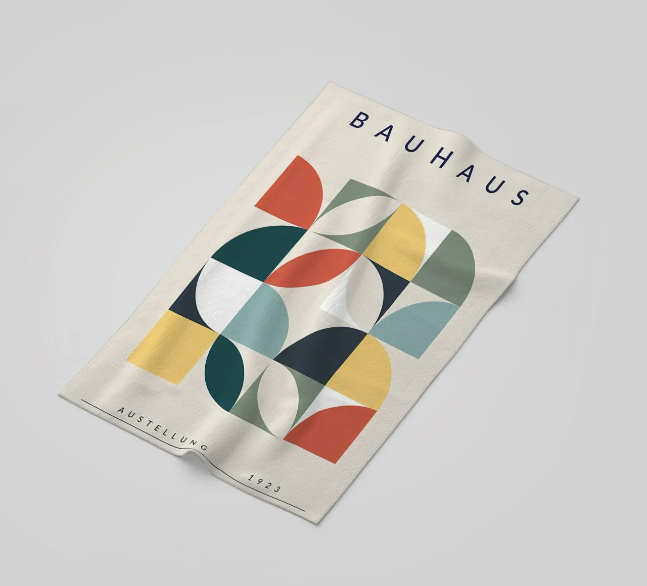 geometric shapes abstract patterns letters typography blocks beach towel by Ashish Kashyap
