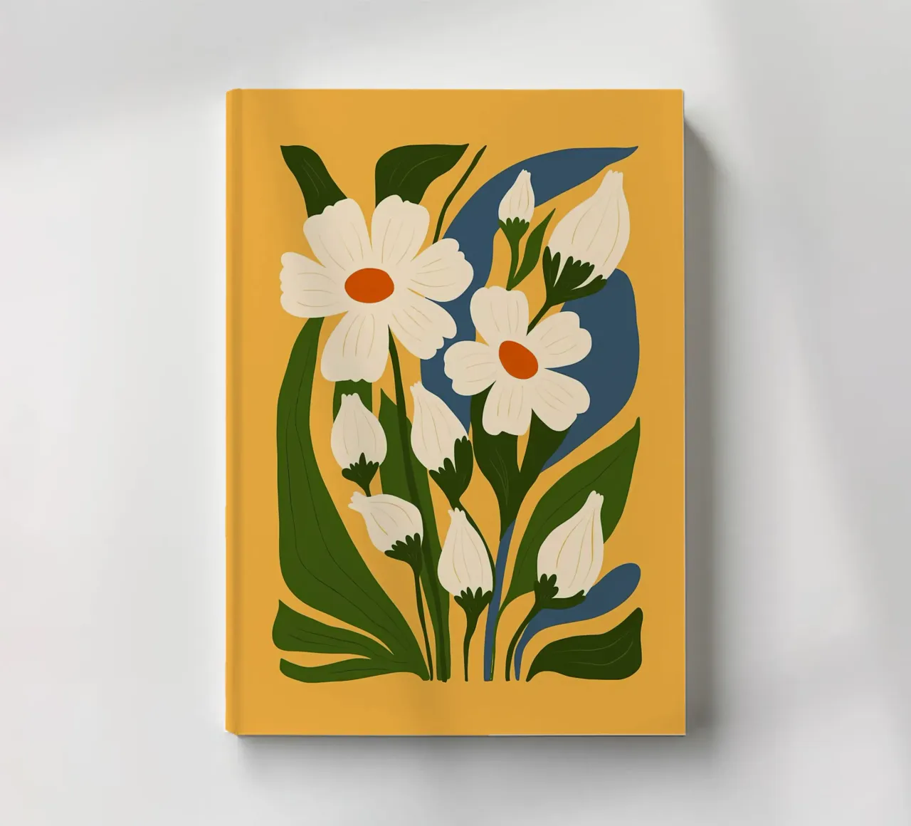 flowers daisies floral petals leaves stems buds nature botan notebook by Ashish Kashyap