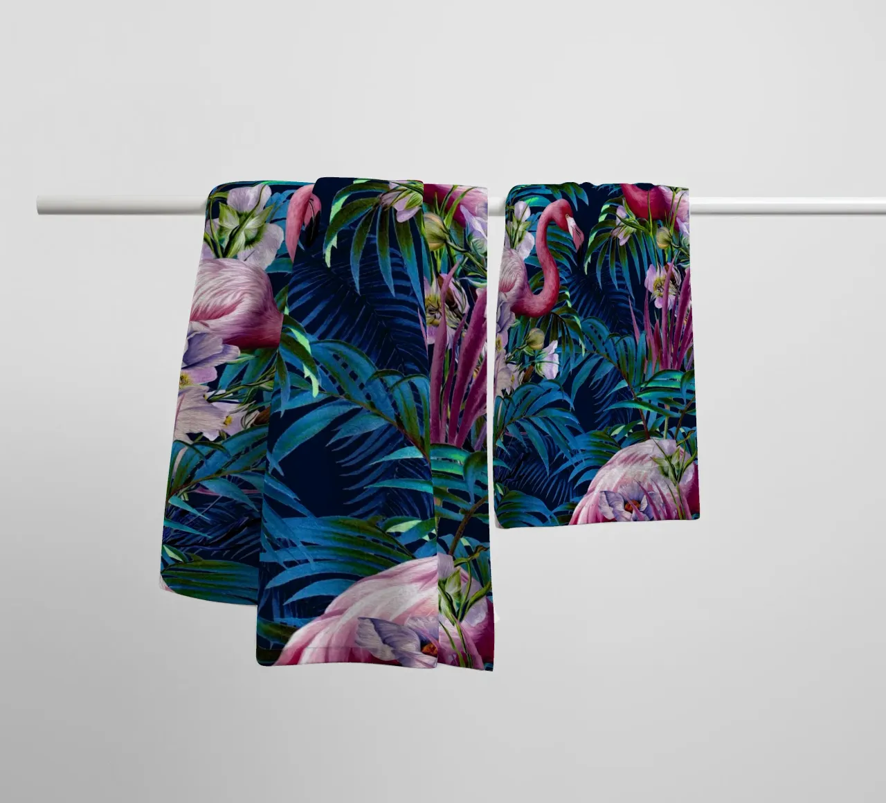 Night Forest Flamingos asciugamano da bagno da burcukorkmazyurek