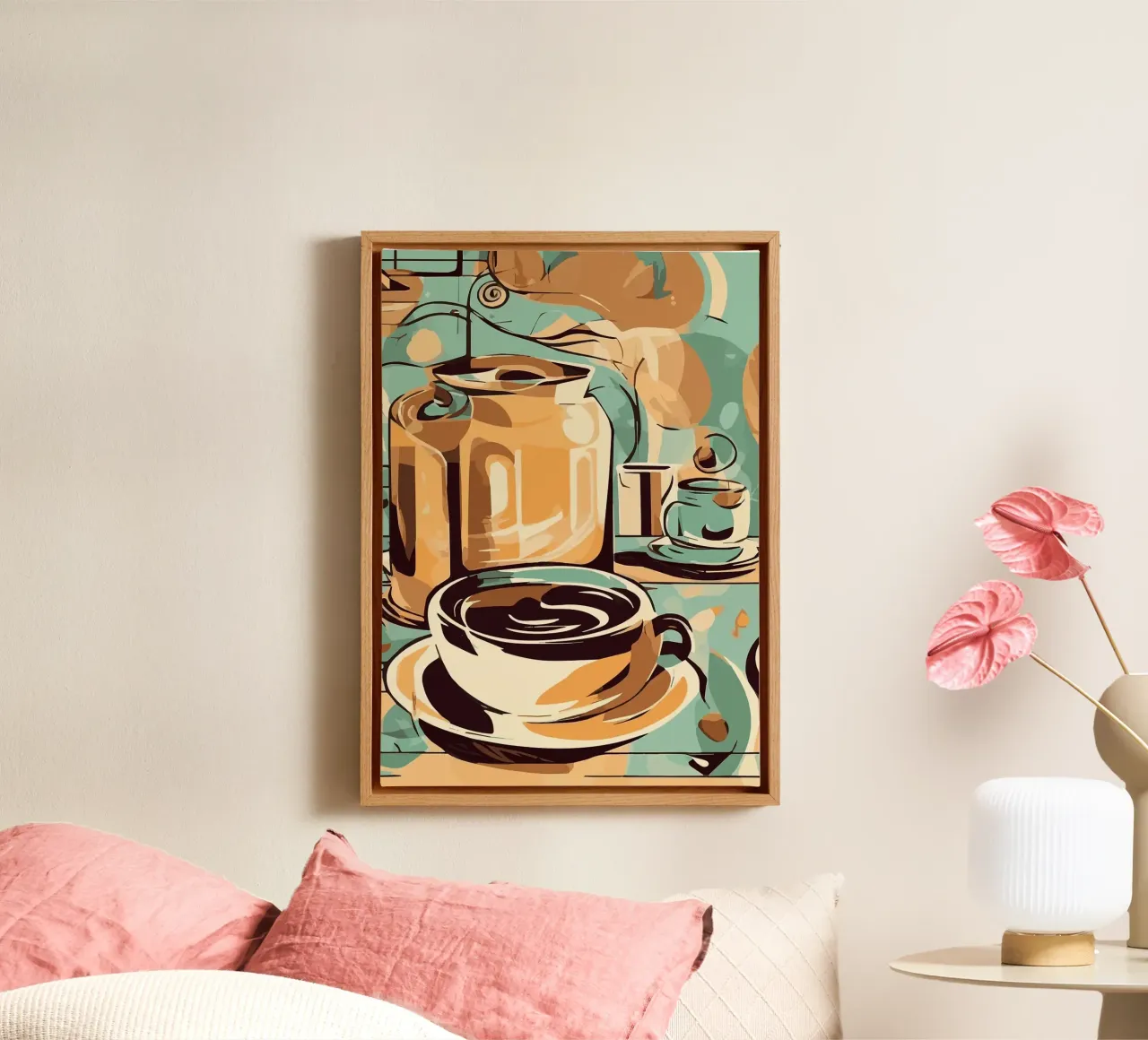 tazza da caffè tela con Cornice a cassetta da Kevin Walters