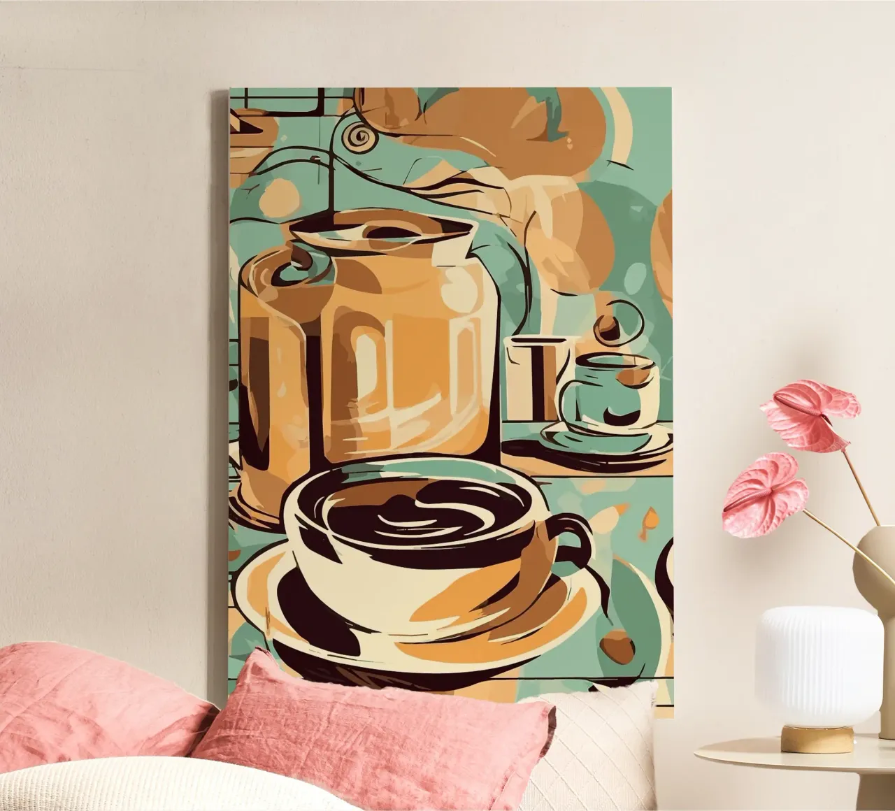 tazza da caffè tela con Cornice a cassetta da Kevin Walters
