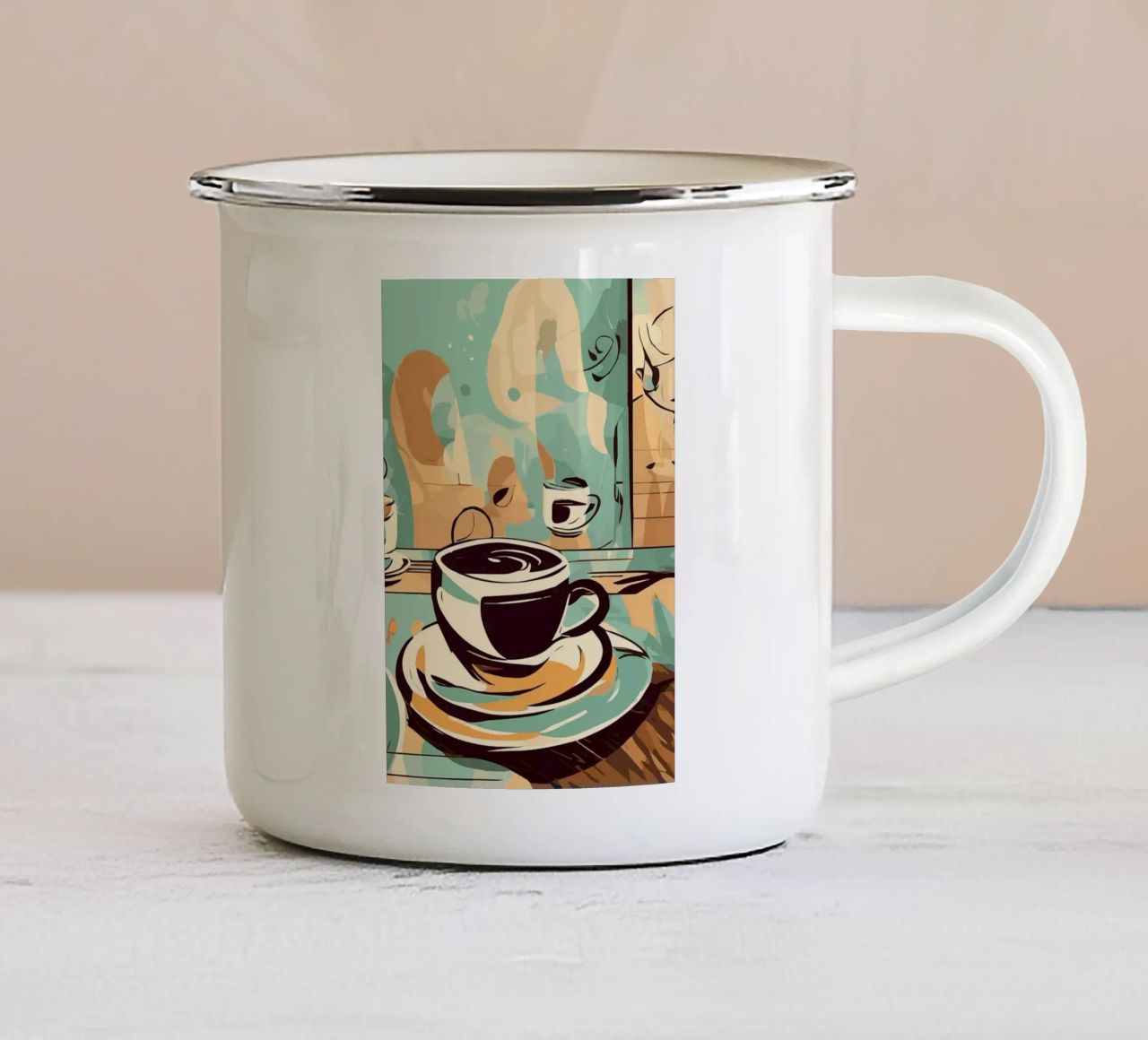 tazza da caffè tazza in smalto da Kevin Walters