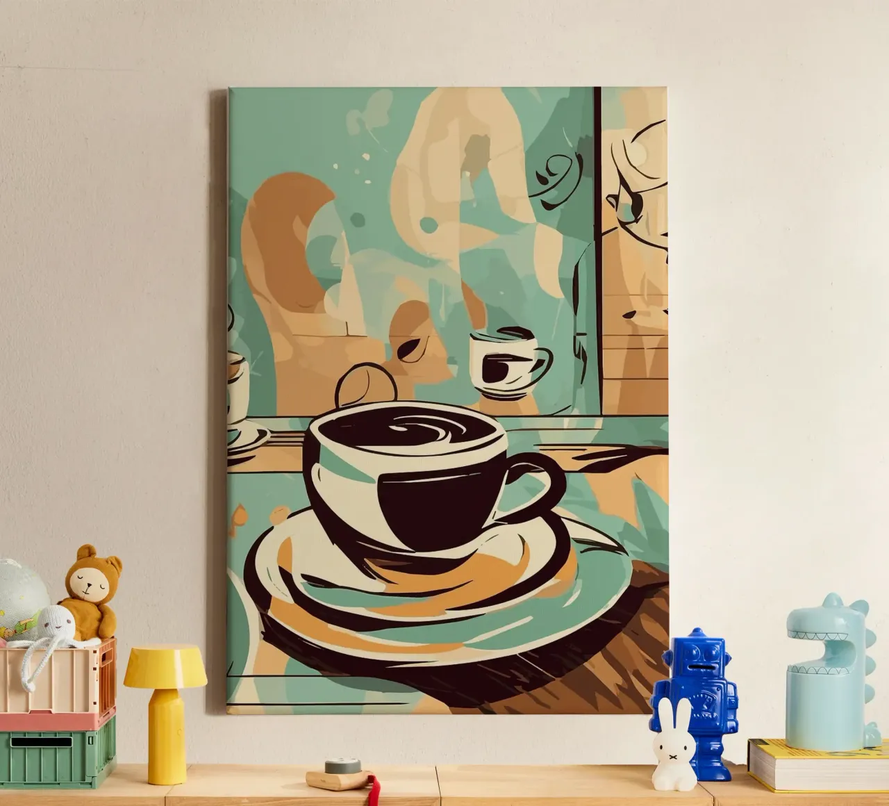koffiekopje canvas met Baklijst van Kevin Walters