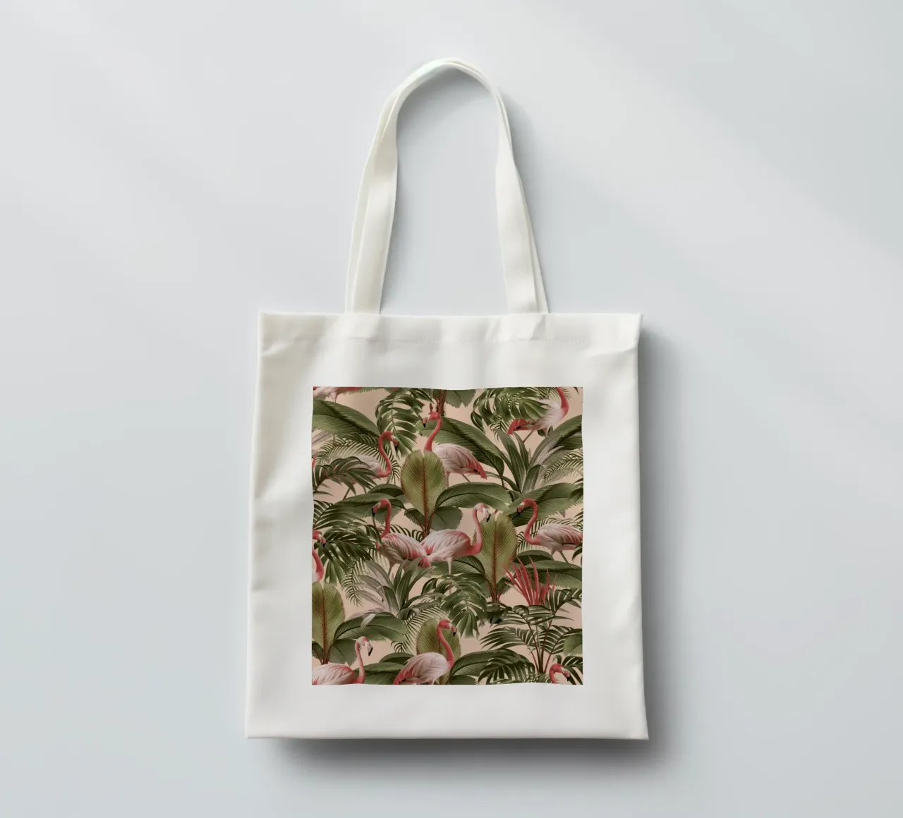 Elegance of Flamingos borsa in juta da burcukorkmazyurek